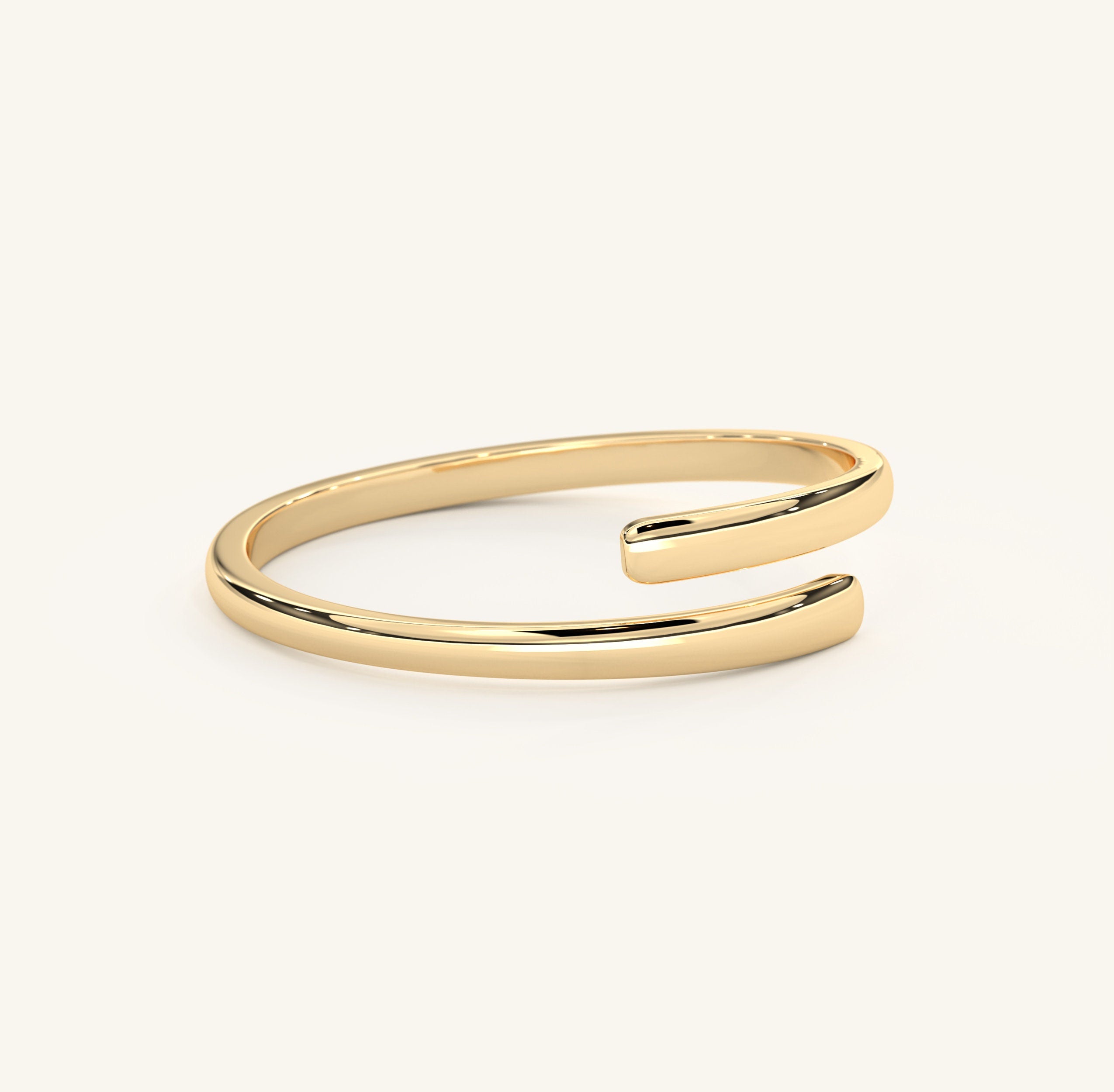Solid Gold Wrap Ring Spiral Band
