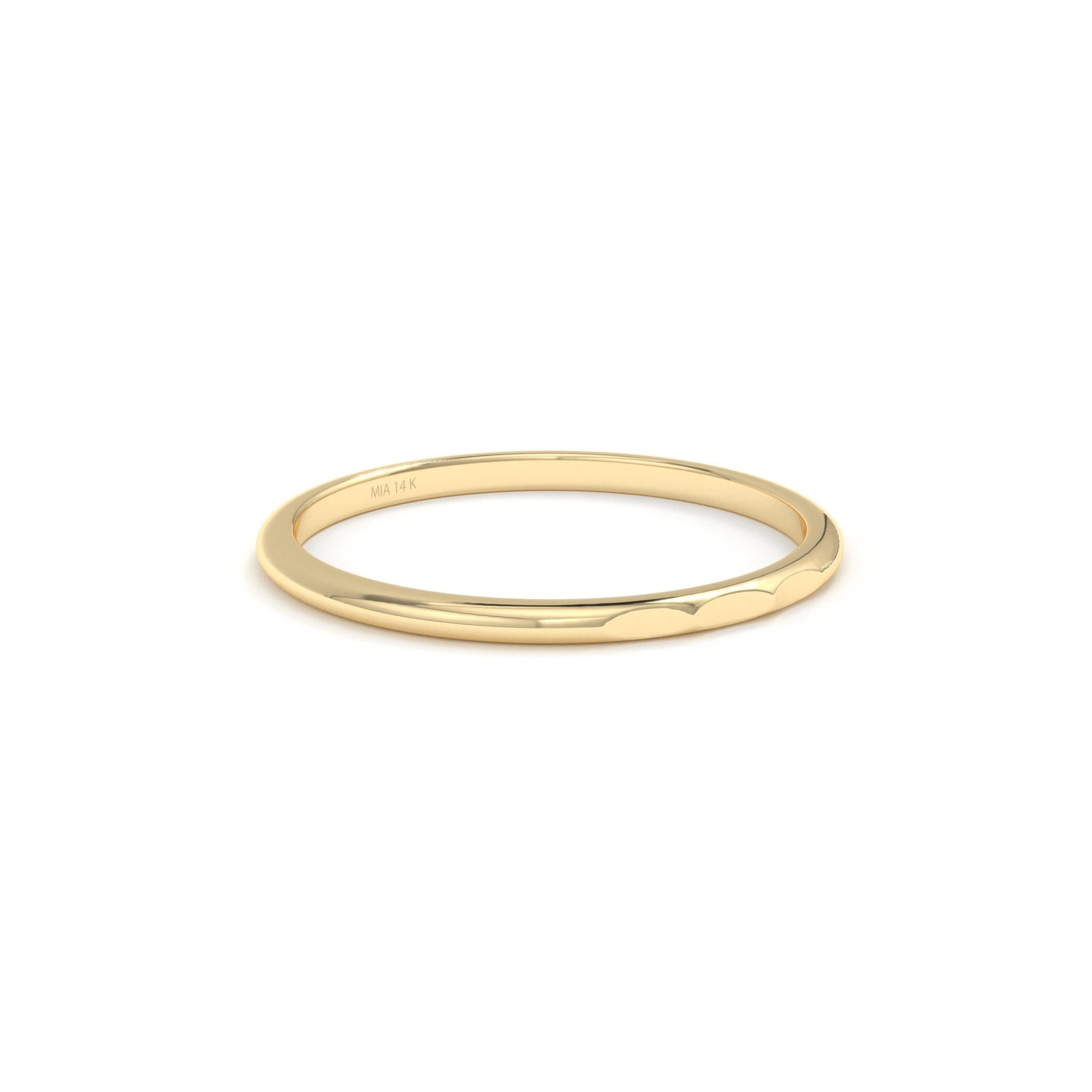 hammered simple gold band