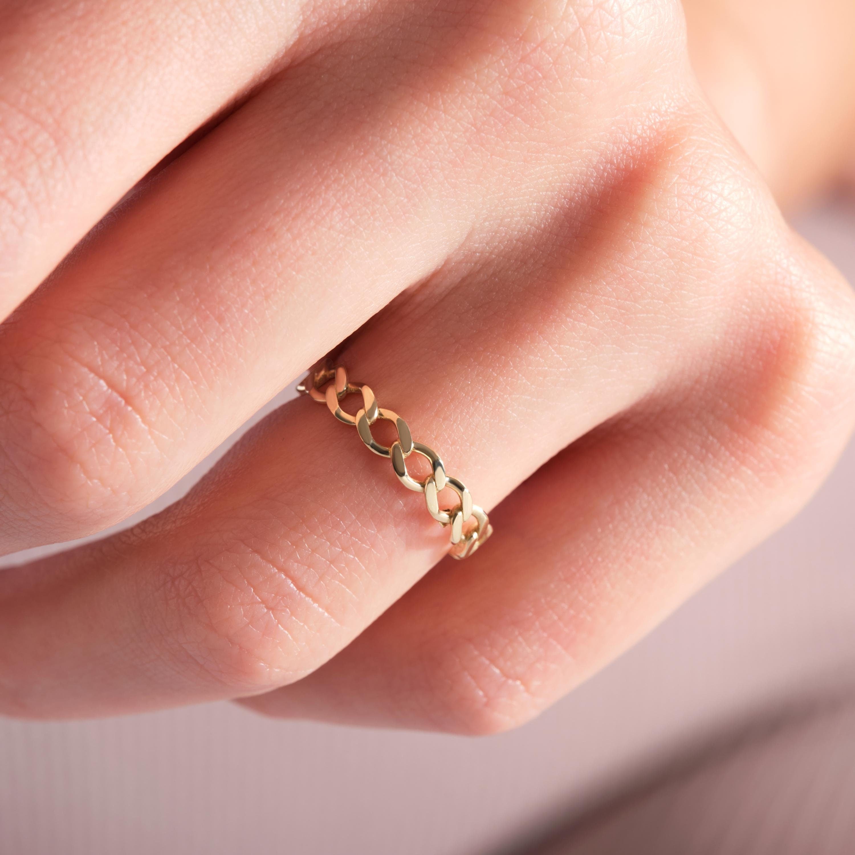gold chain ring