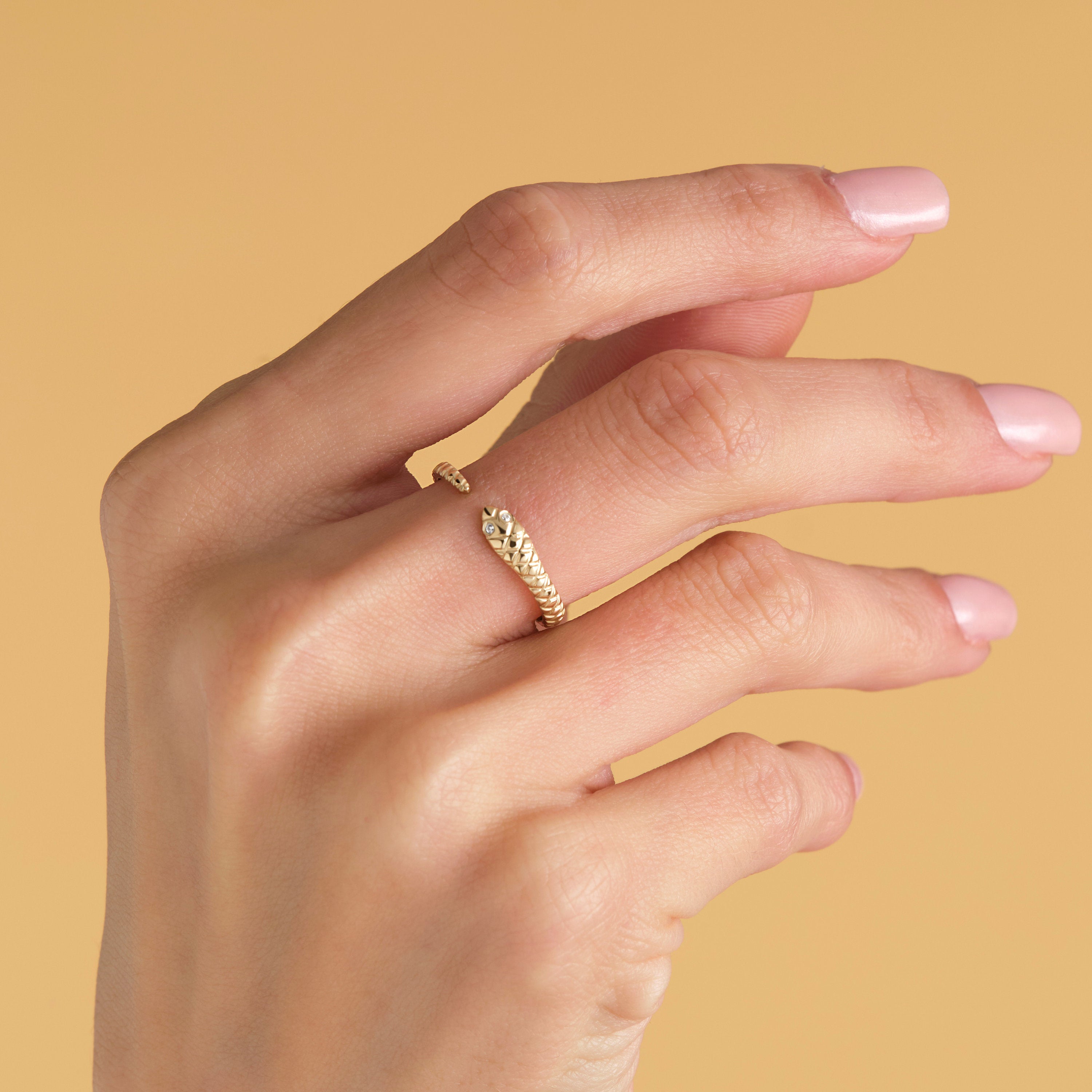 Solid Gold Snake Ring Solid Gold Serpent Band