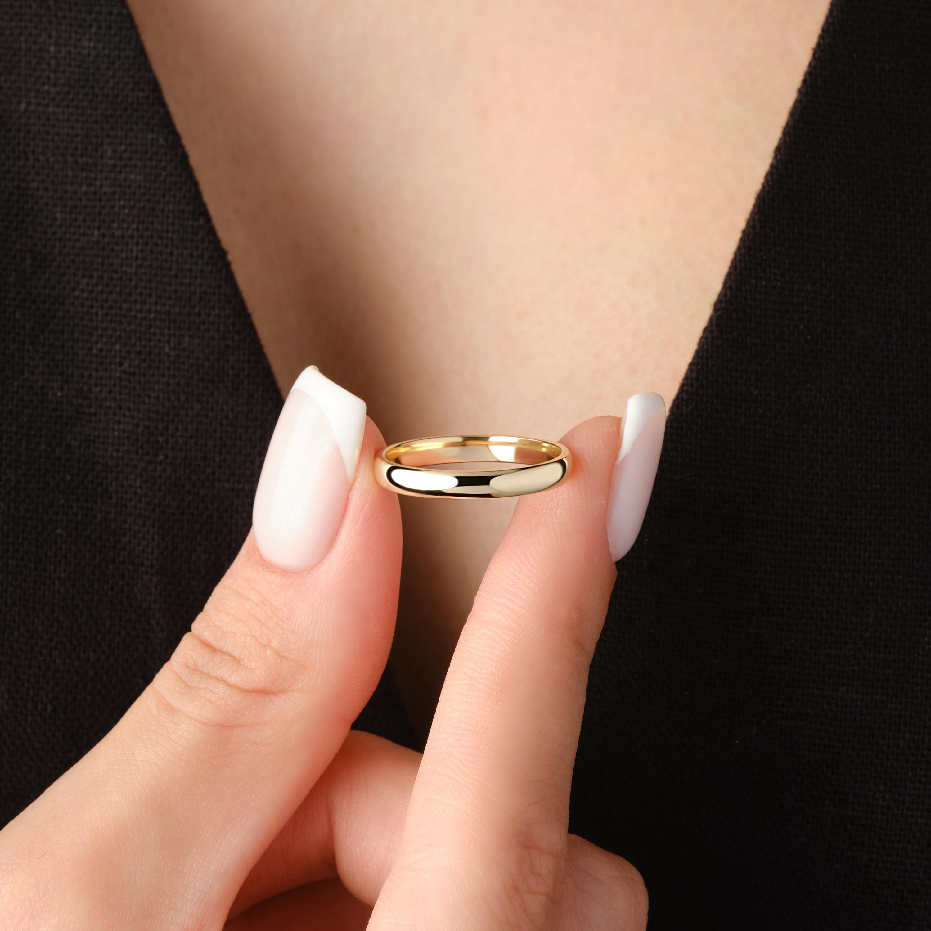 Classic 3 mm Gold Wedding Ring for Him & Her