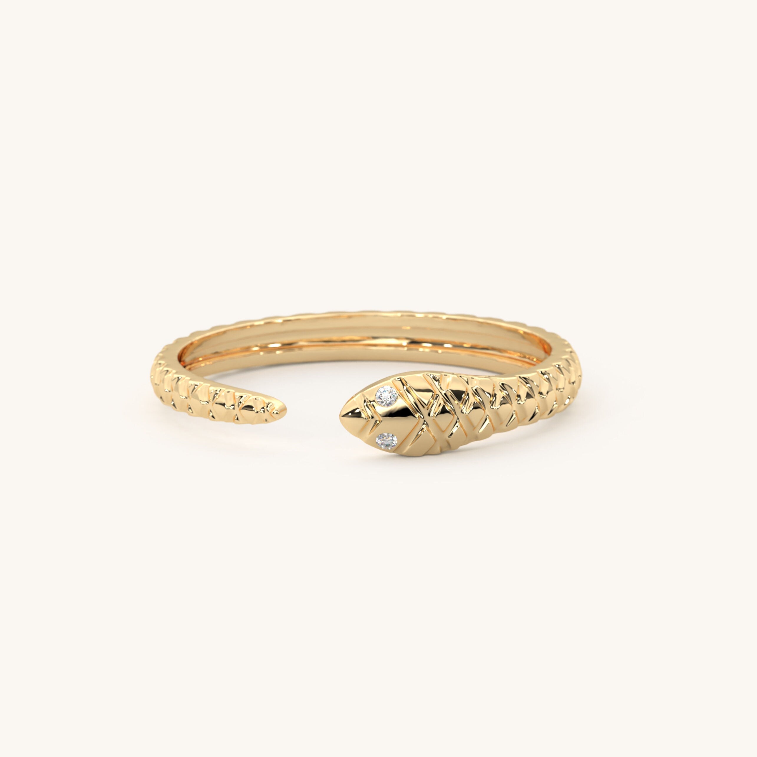 Solid Gold Snake Ring Solid Gold Serpent Band