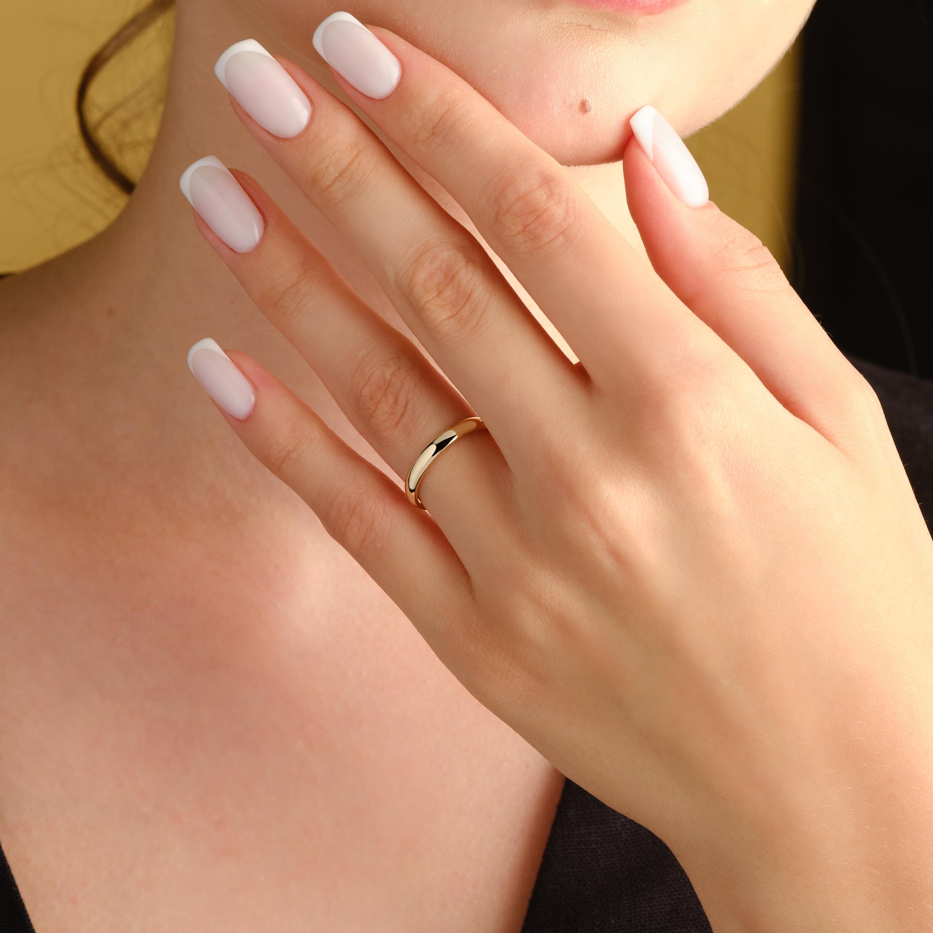 Solid Gold Wedding Band Classic Comfort Fit Ring