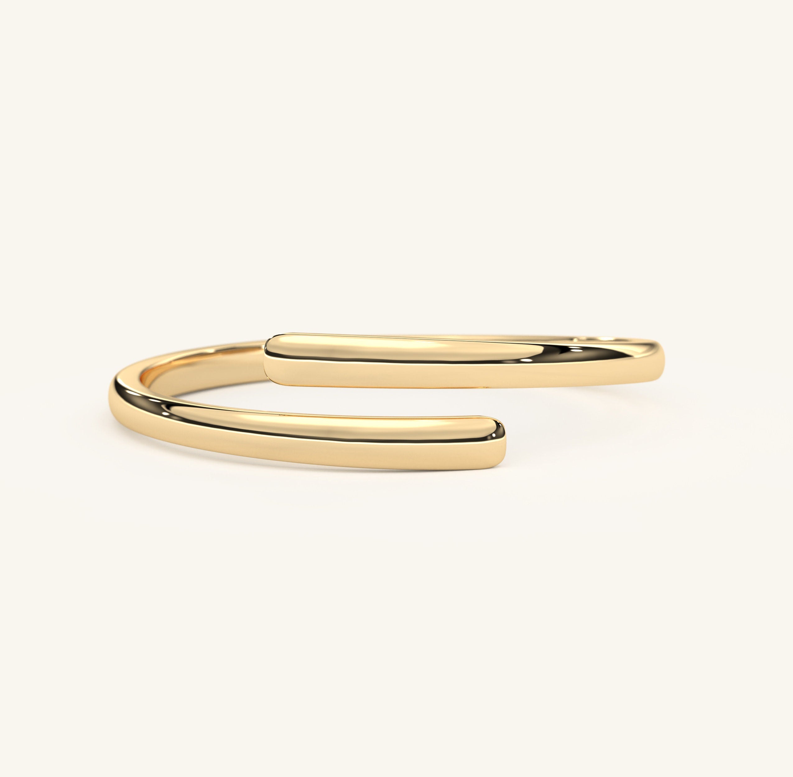 Solid Gold Wrap Ring Spiral Band