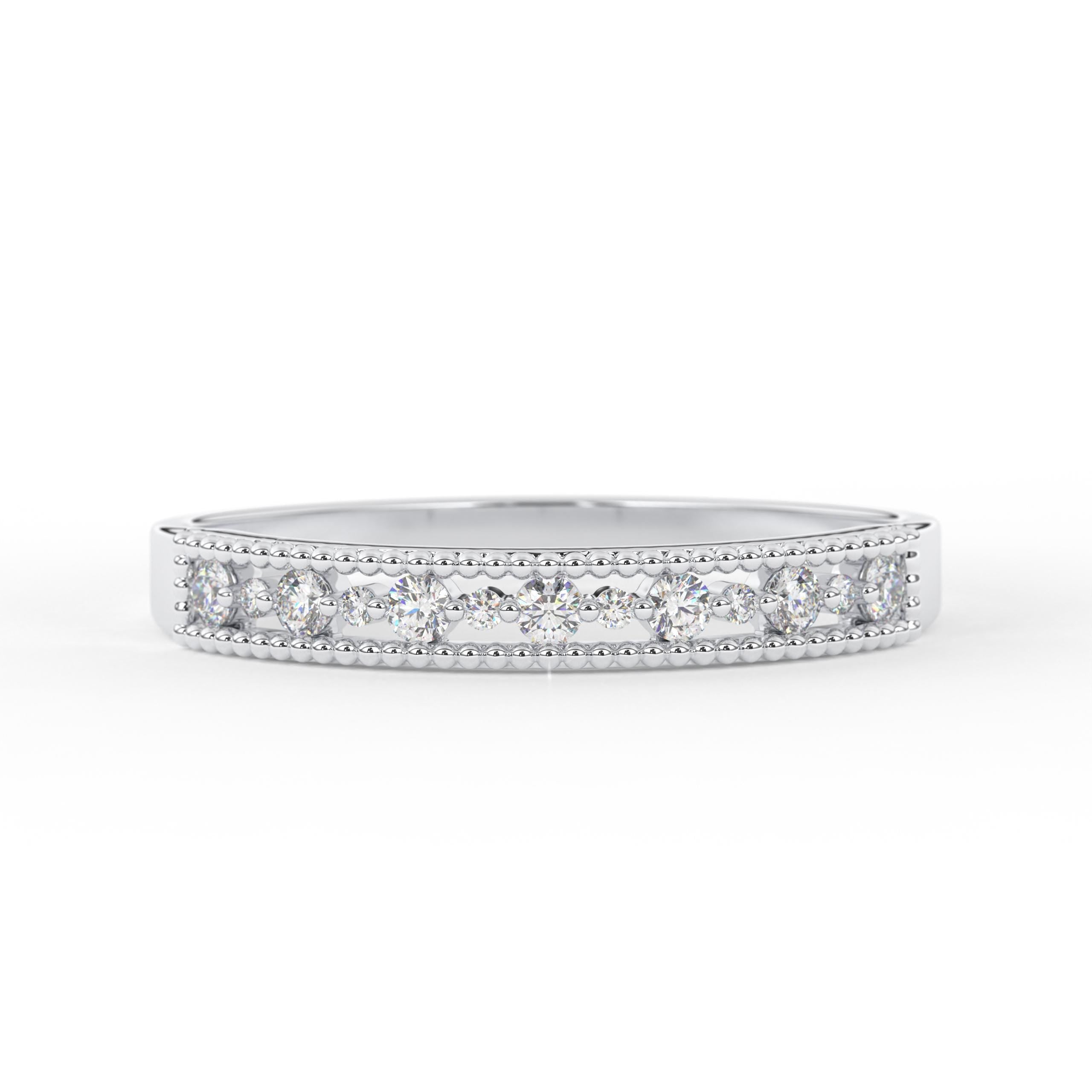 Milgrain Diamond Band