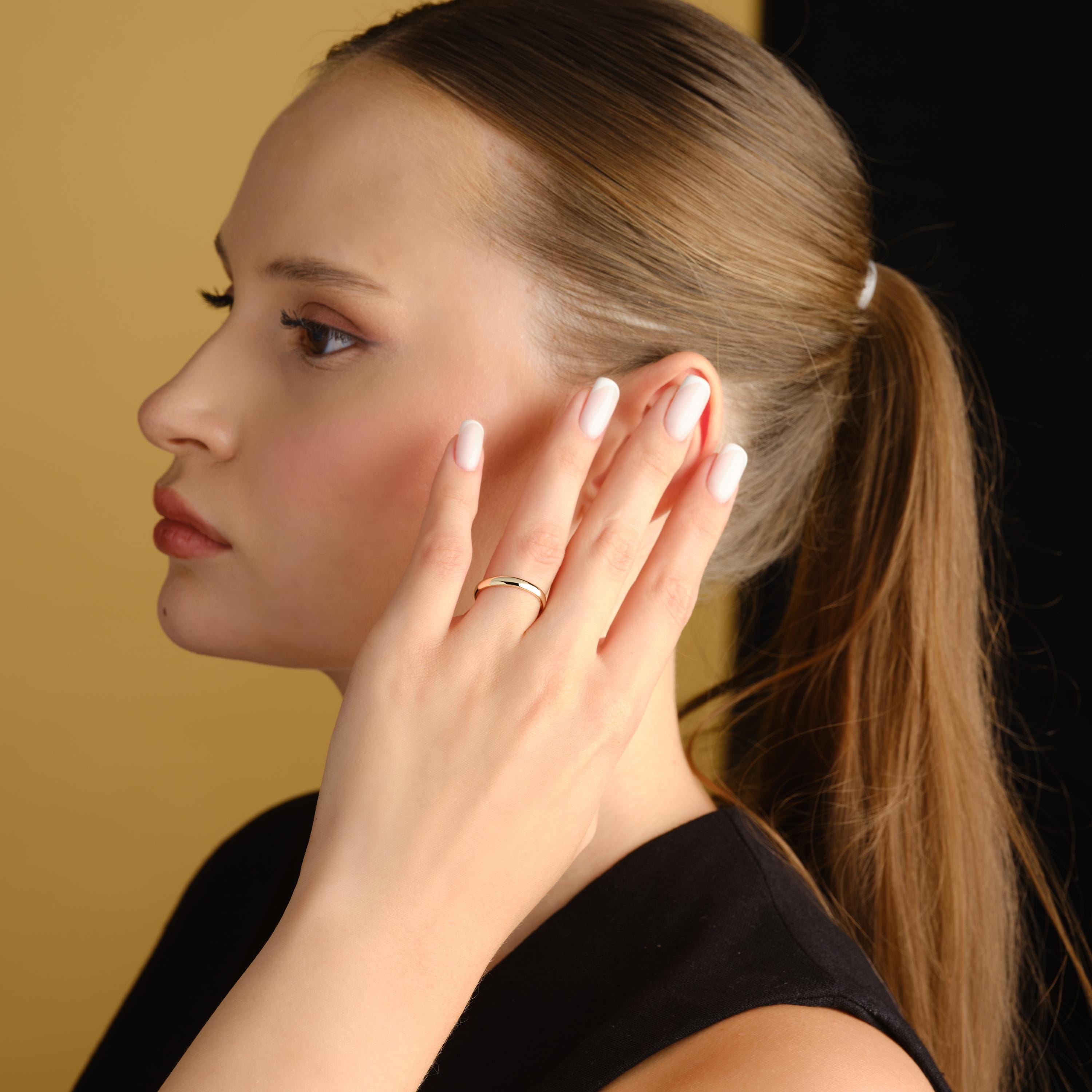 Solid Gold Wedding Band Classic Comfort Fit Ring