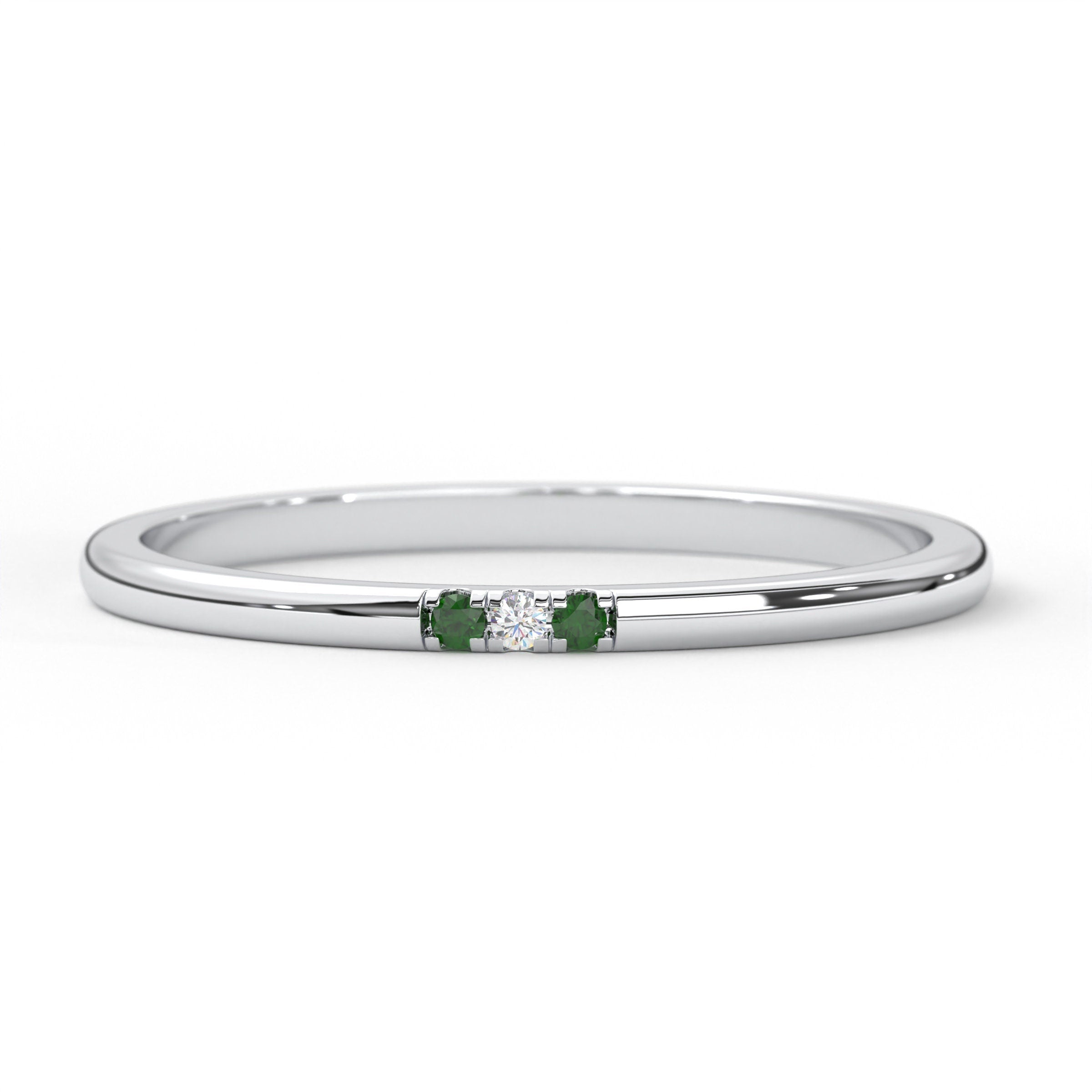 Solid Gold Birthstone Ring