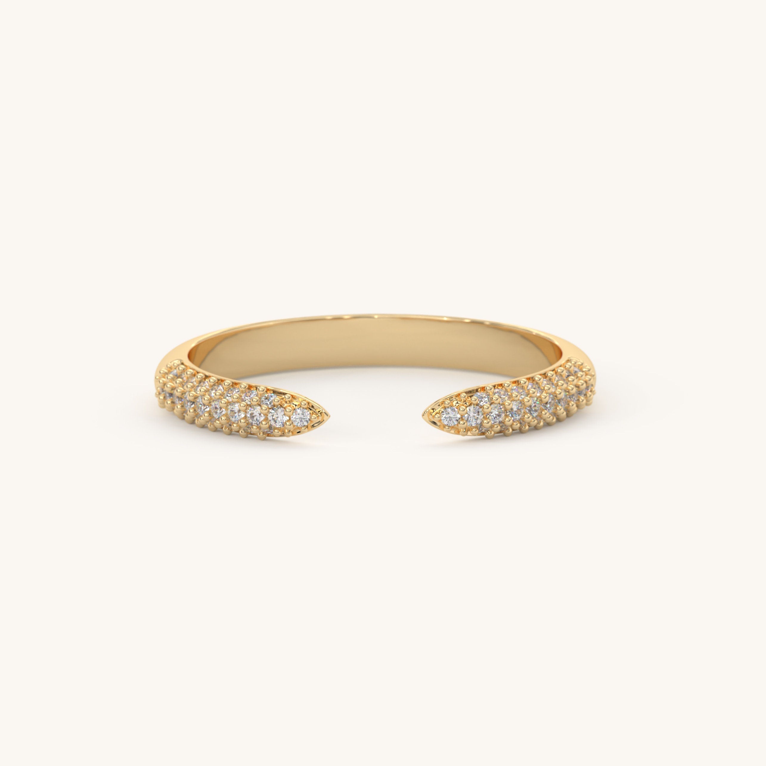 Pave Diamond Cuff Ring