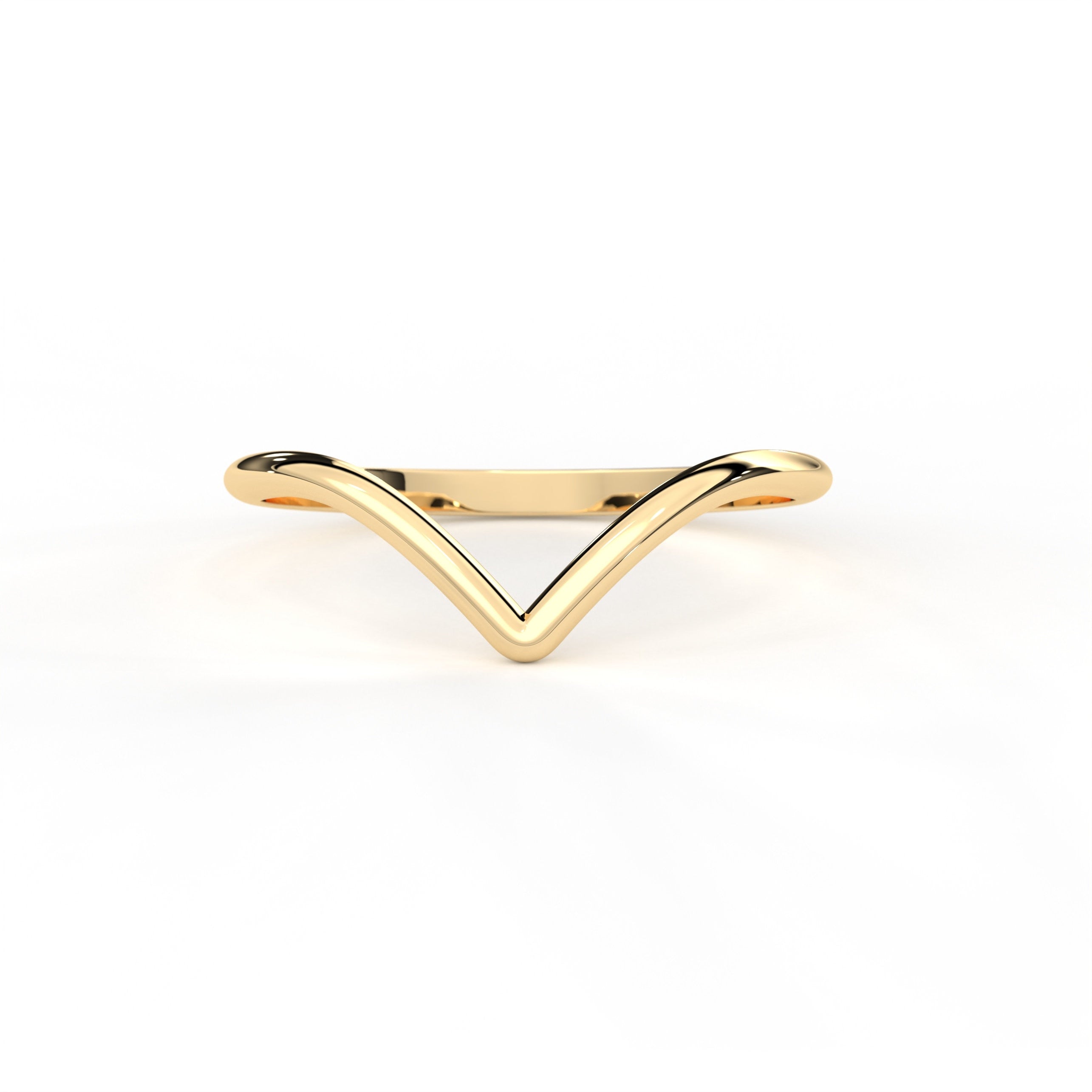 18K wishbone ring