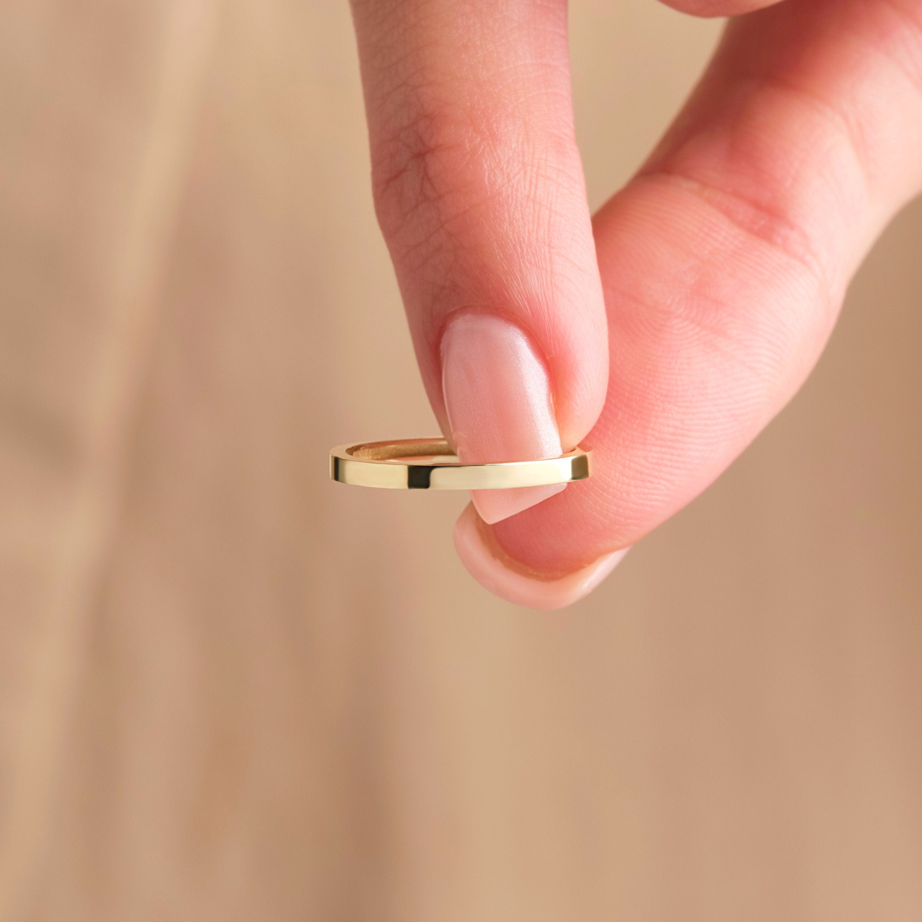 Gold Wedding Band – Custom Handmade Plain Gold Band