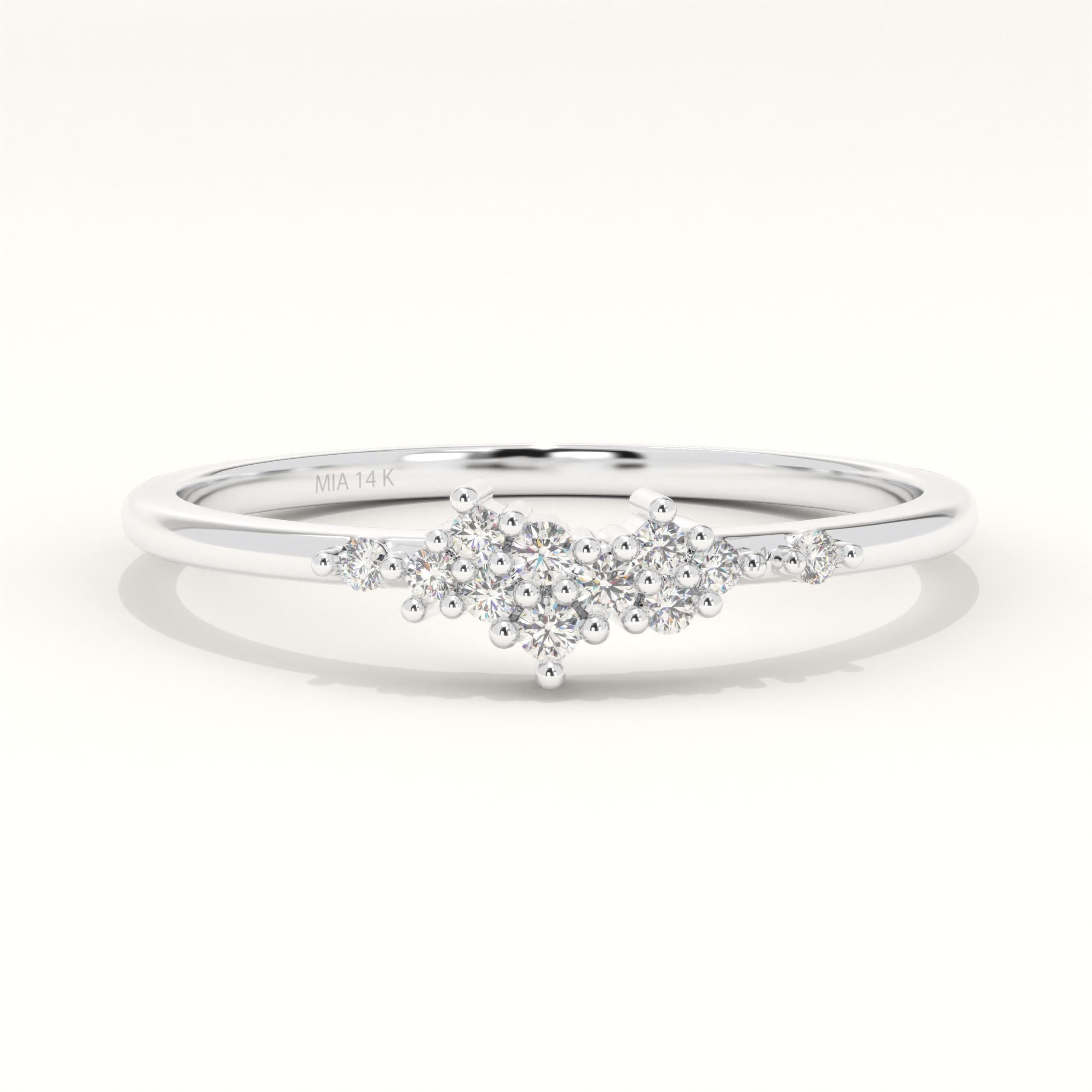 Solid Gold Cluster Ring