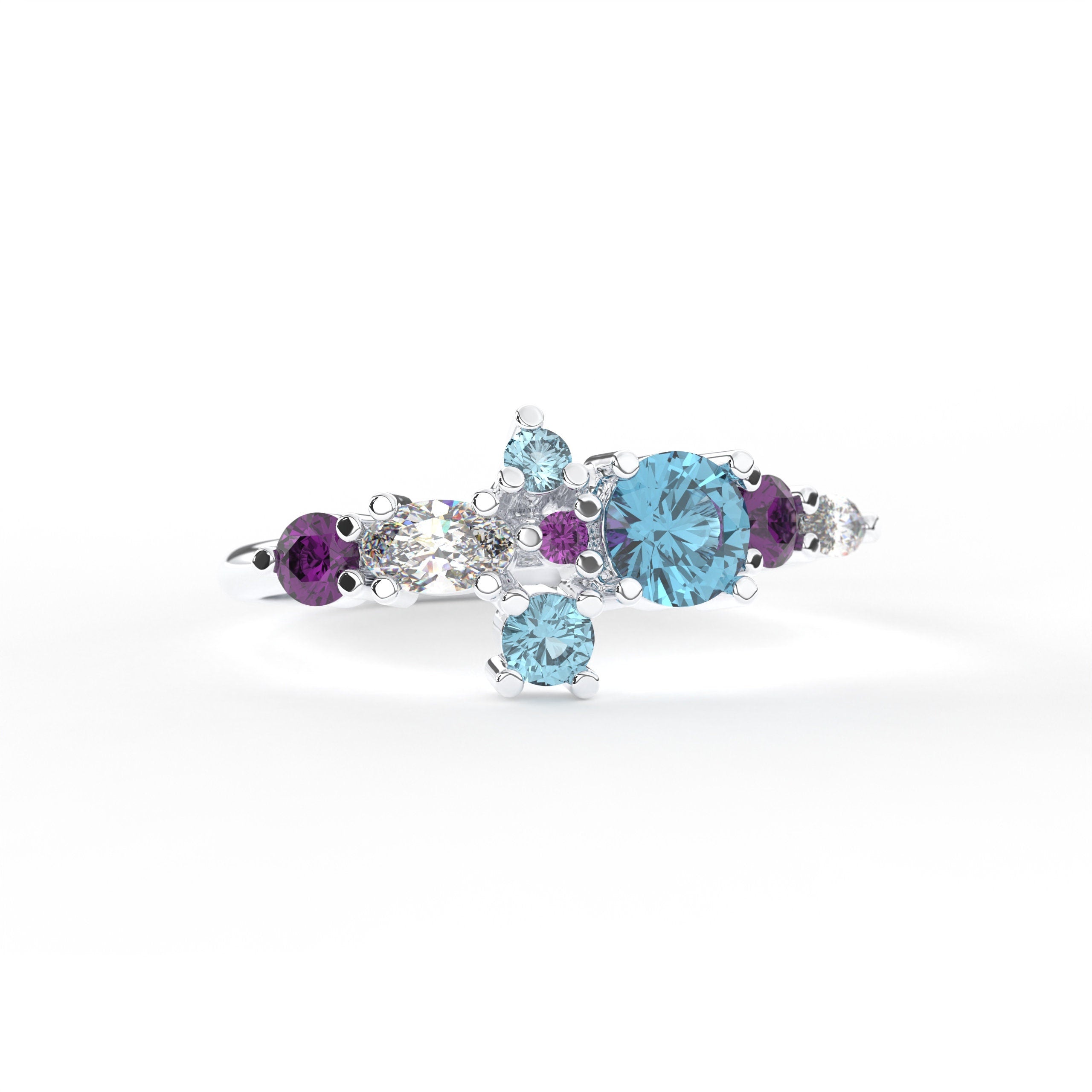 Solid Gold Birthstone Ring