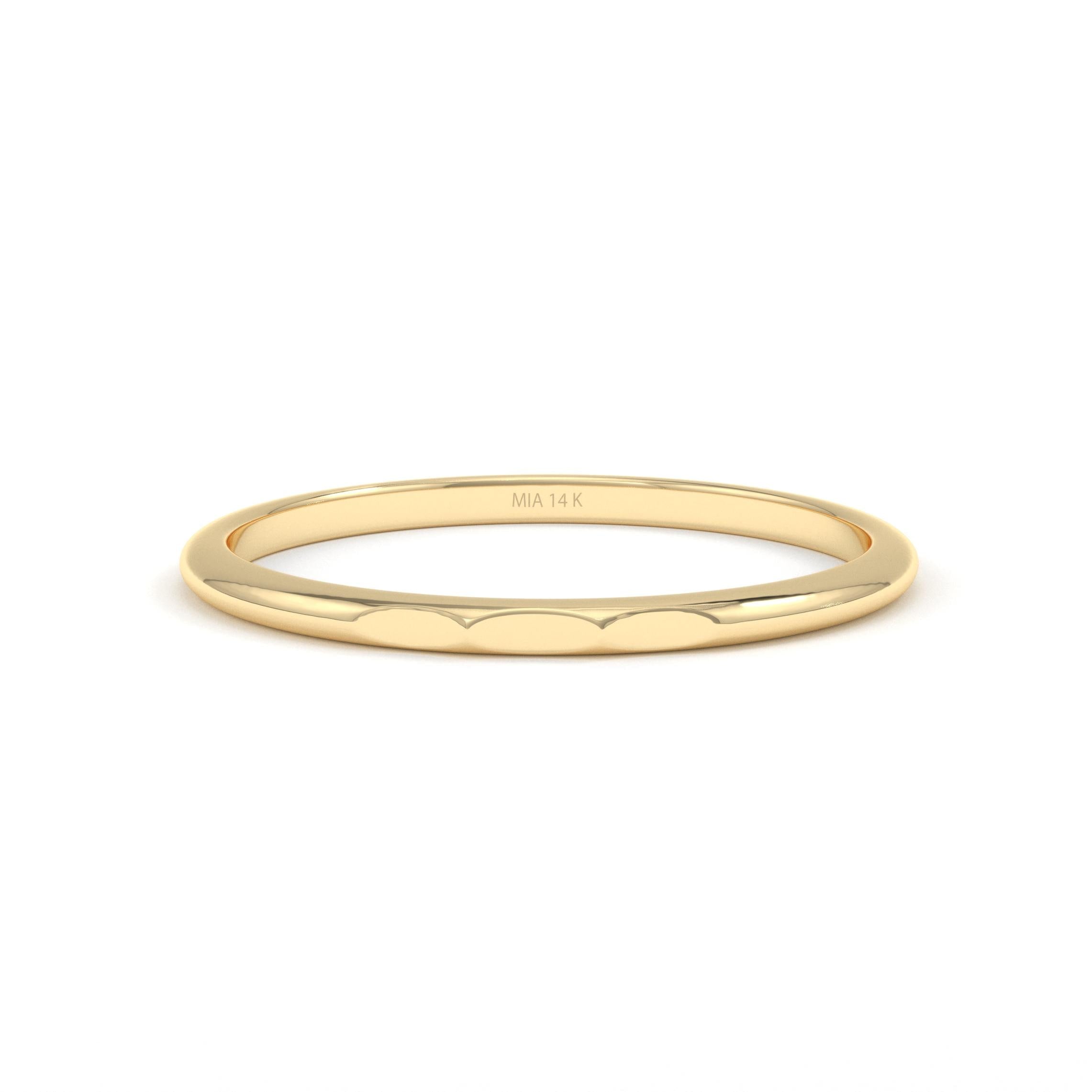 yellow gold spacer ring