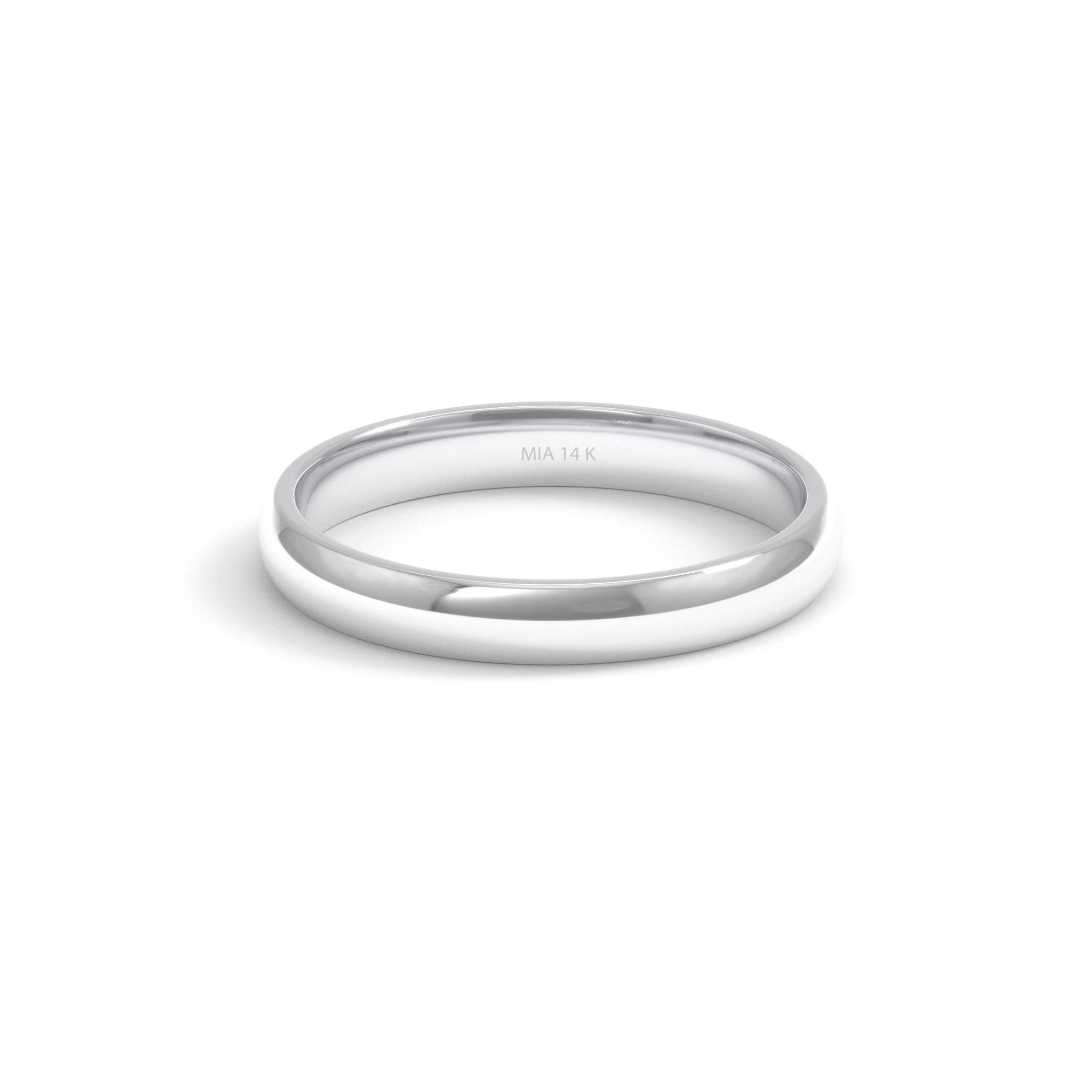 Solid Gold Wedding Band Classic Comfort Fit Ring