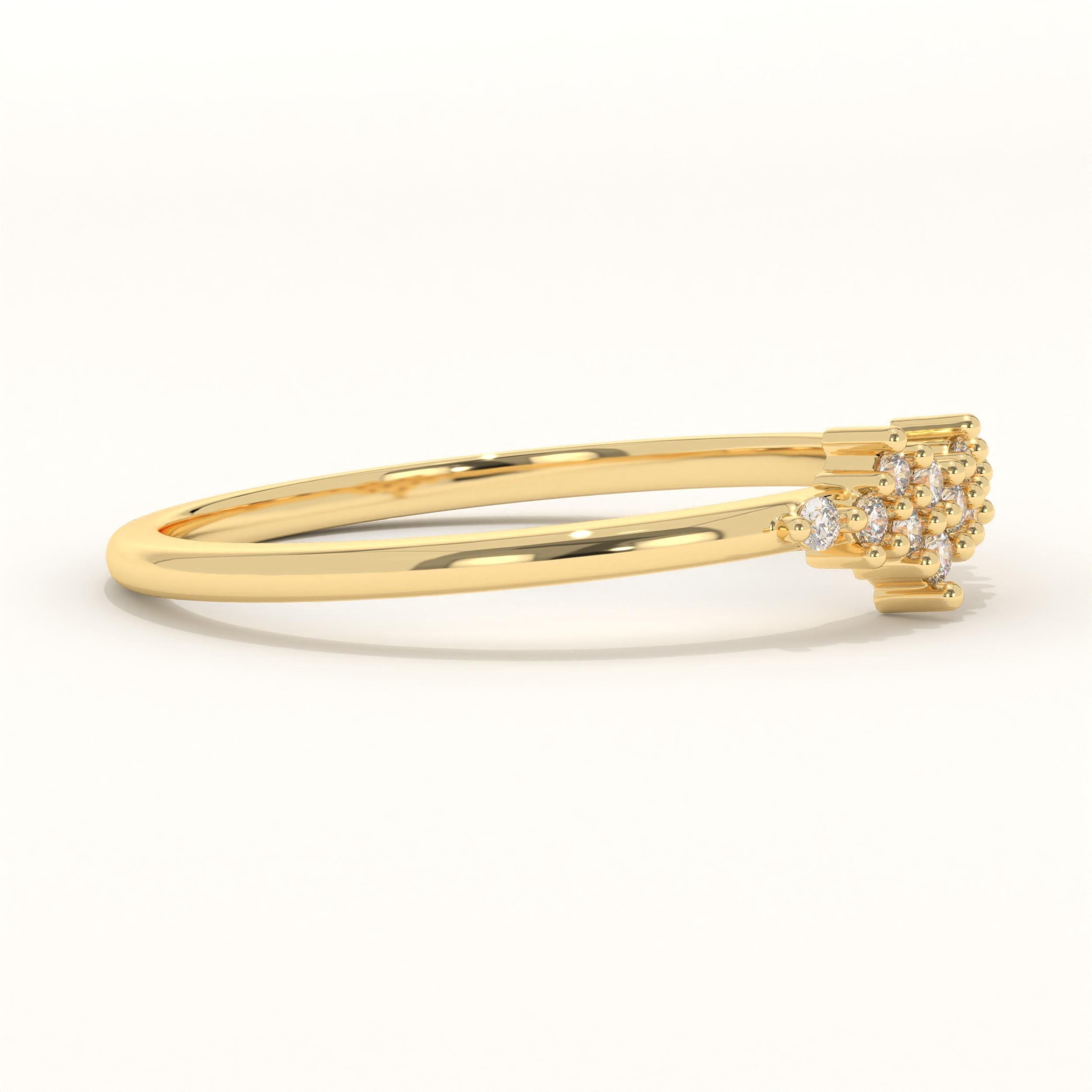 Solid Gold Cluster Ring