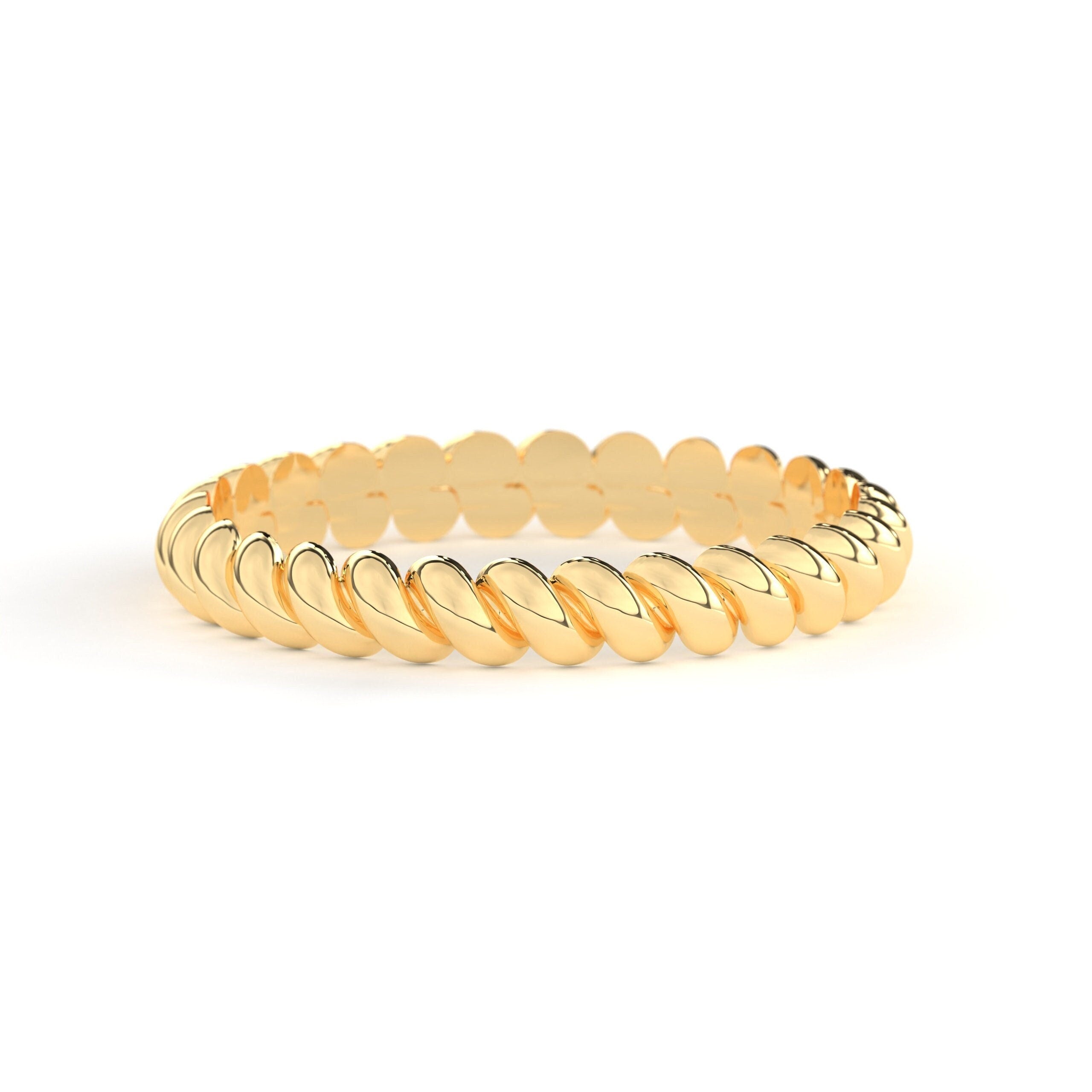 Solid Gold Braided Ring