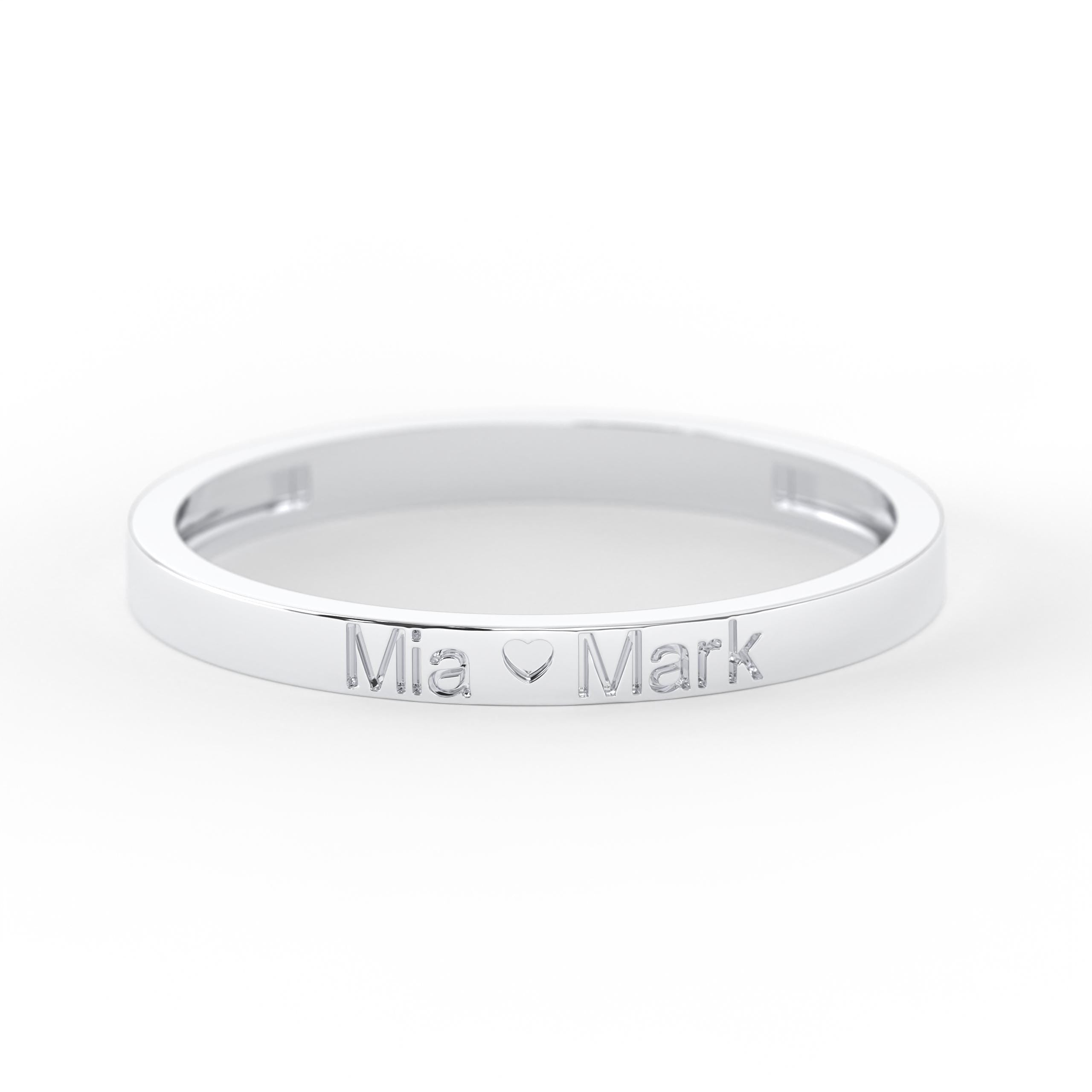 Custom Engraved Gold Ring Personalized Name Band