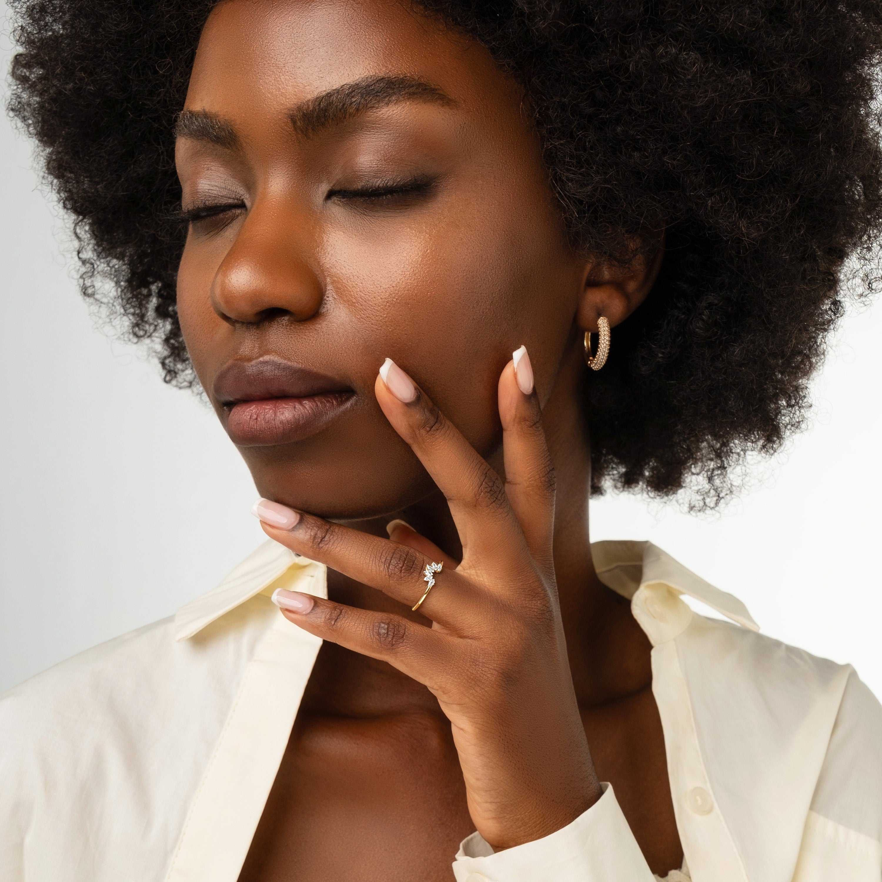 Solid Gold Marquise Cut Vintage Ring