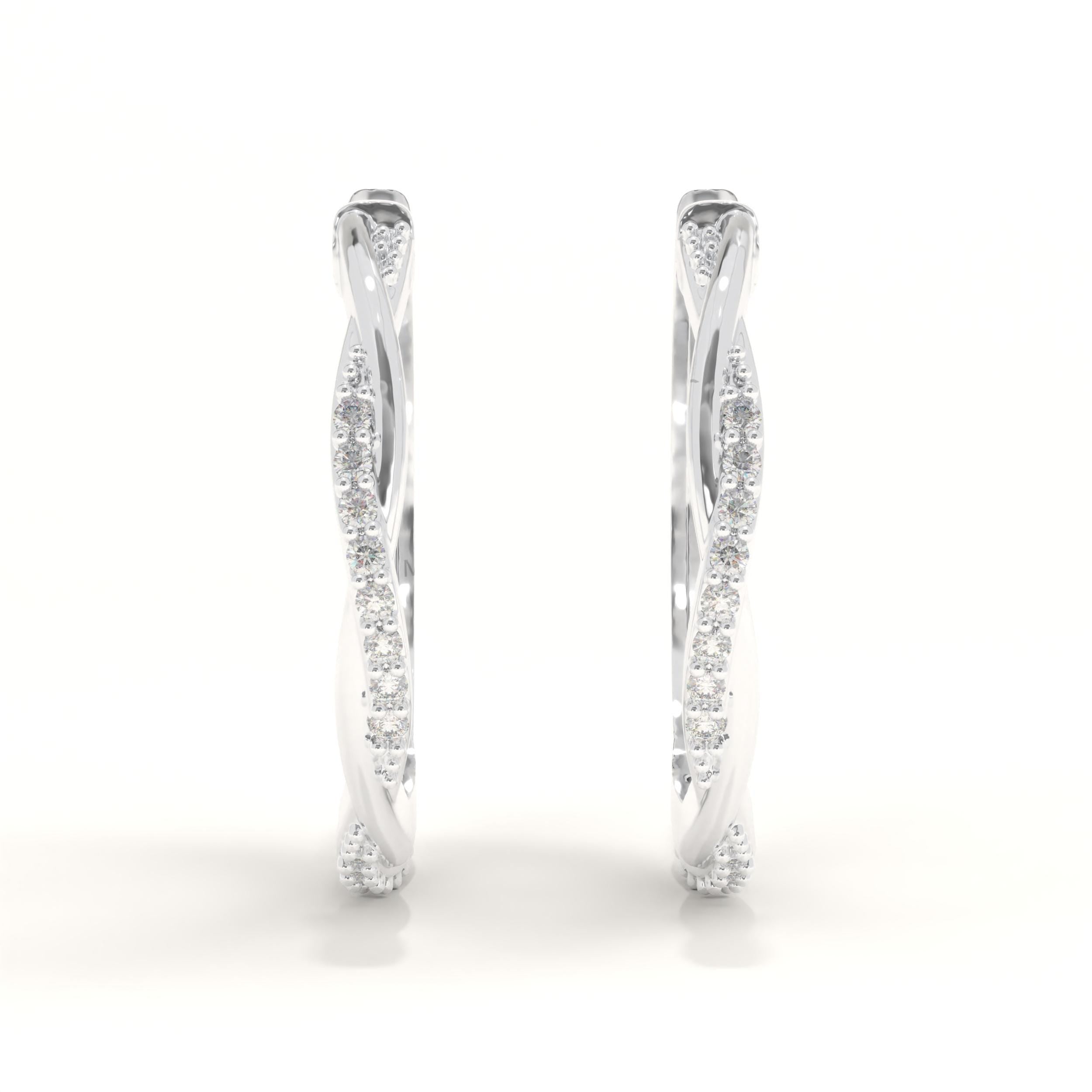 White Gold Hoop Earrings