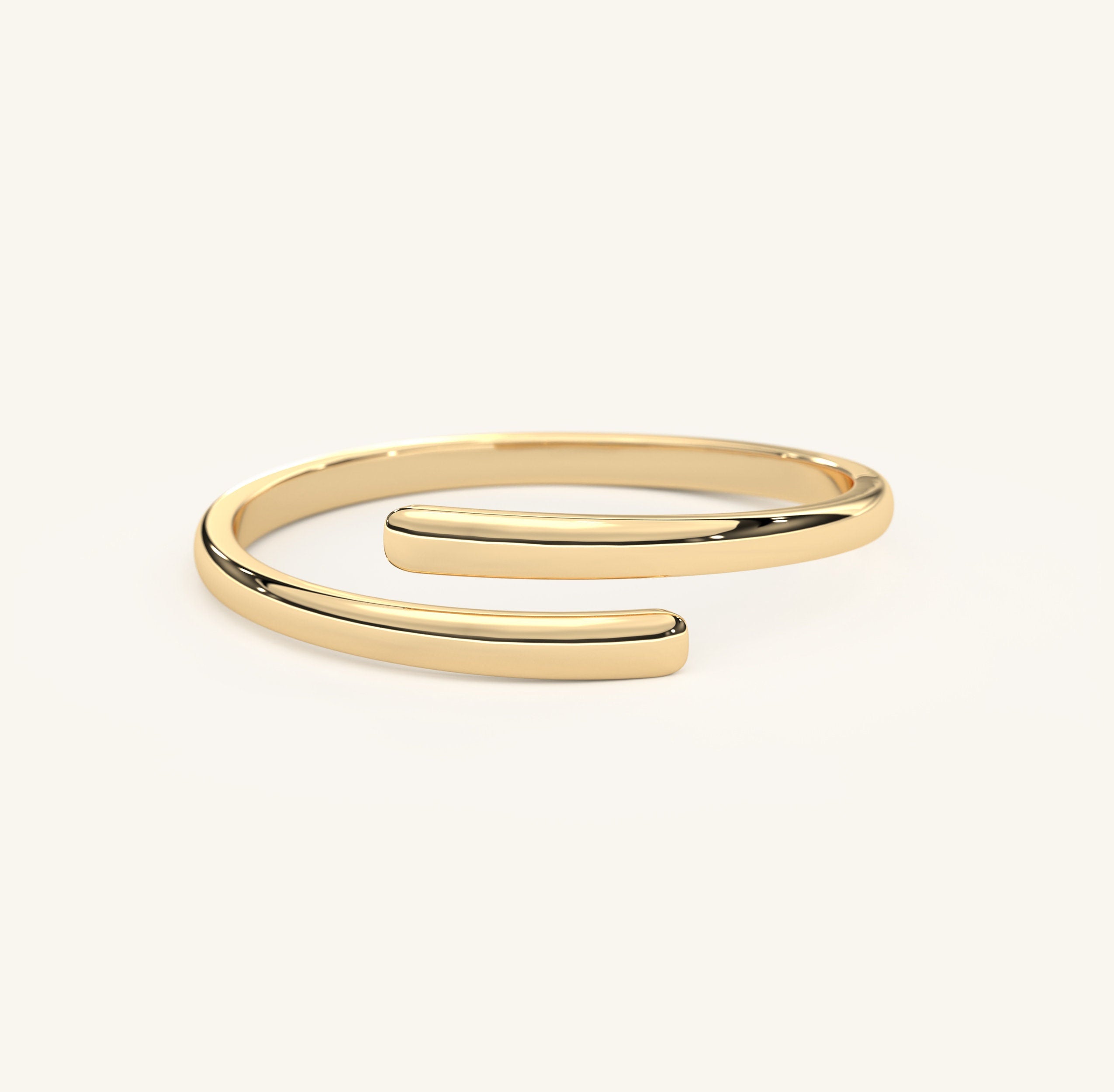 Solid Gold Wrap Ring Spiral Band