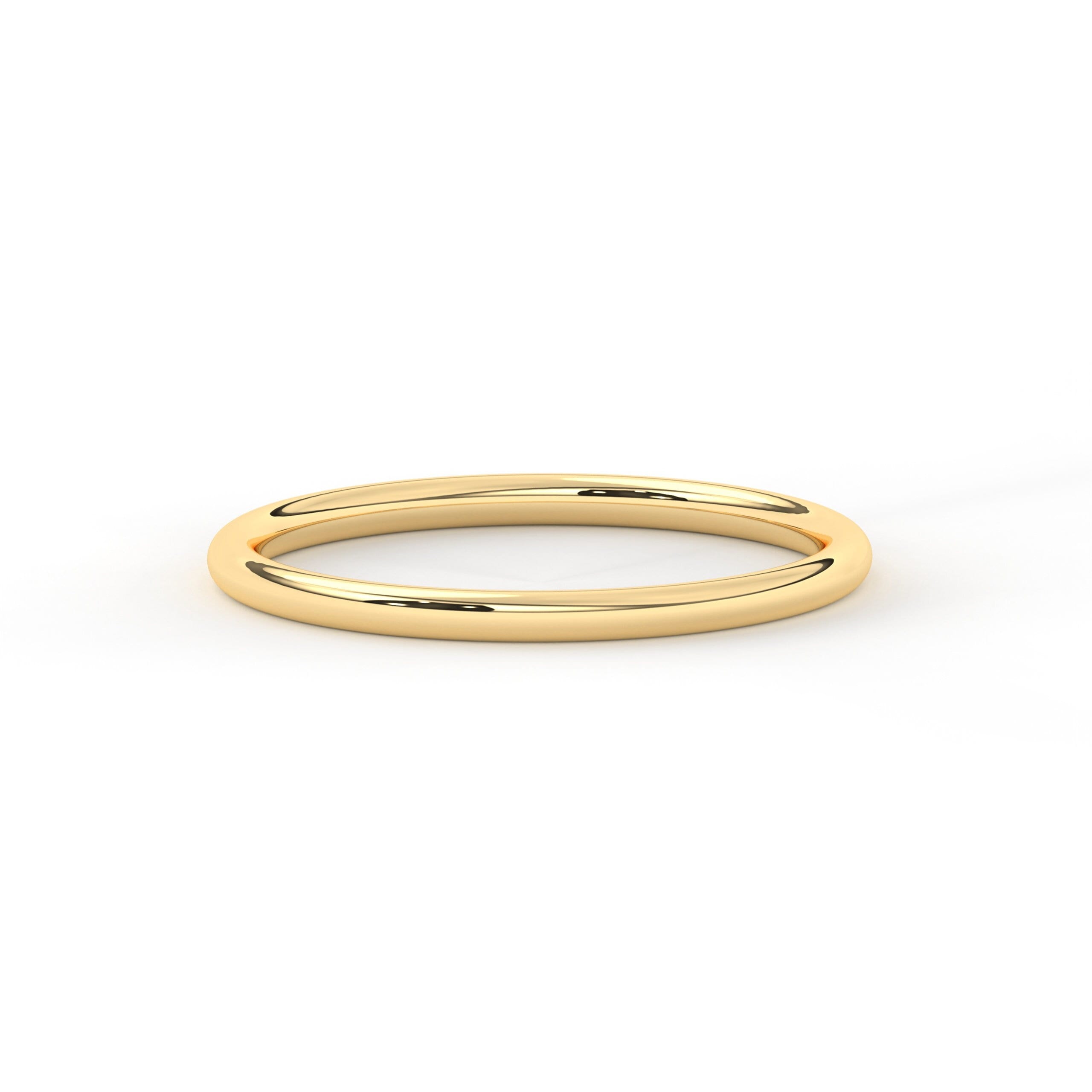 14k Gold Wedding Band Handmade Solid Ring