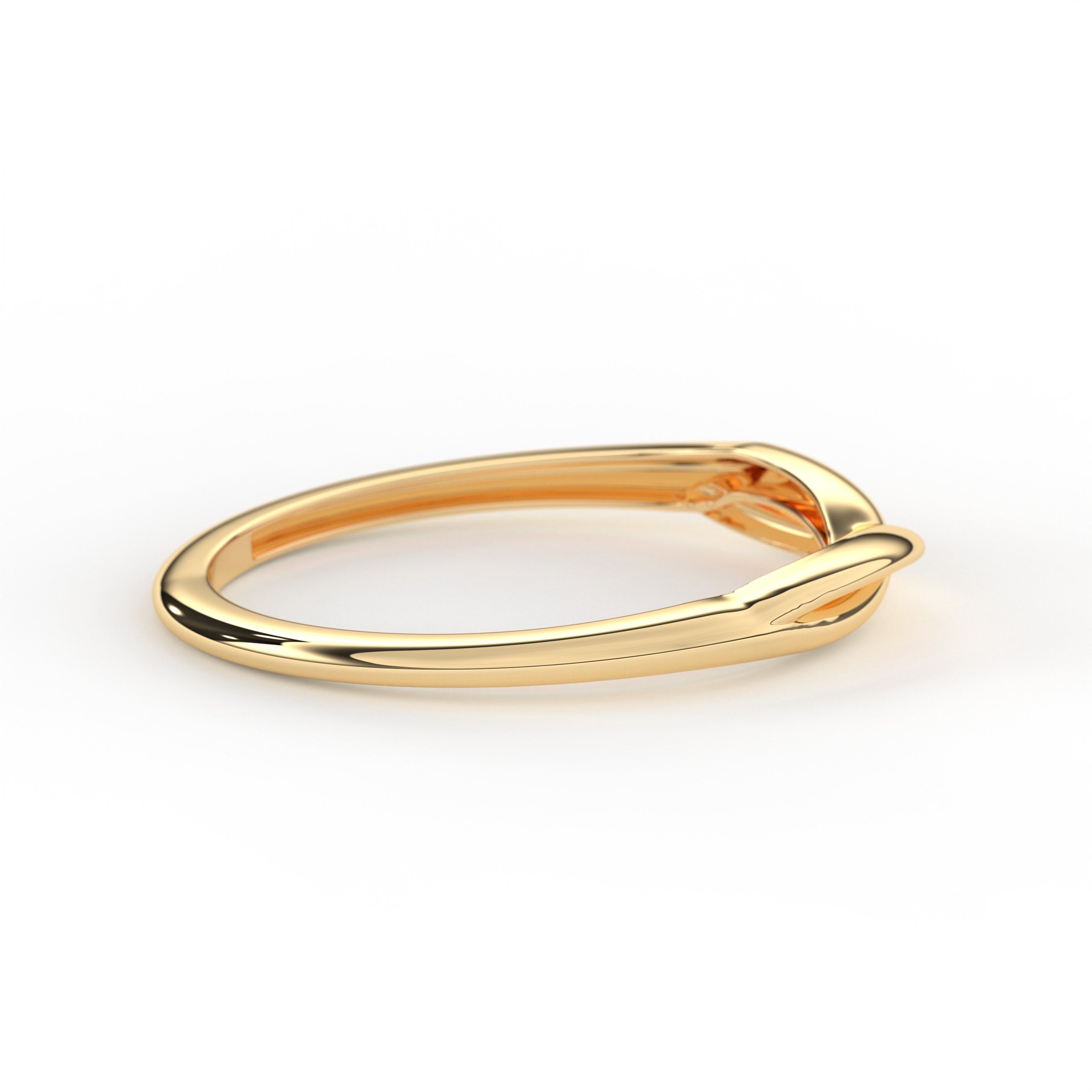 14K Infinity Gold Ring Solid Band Elegant