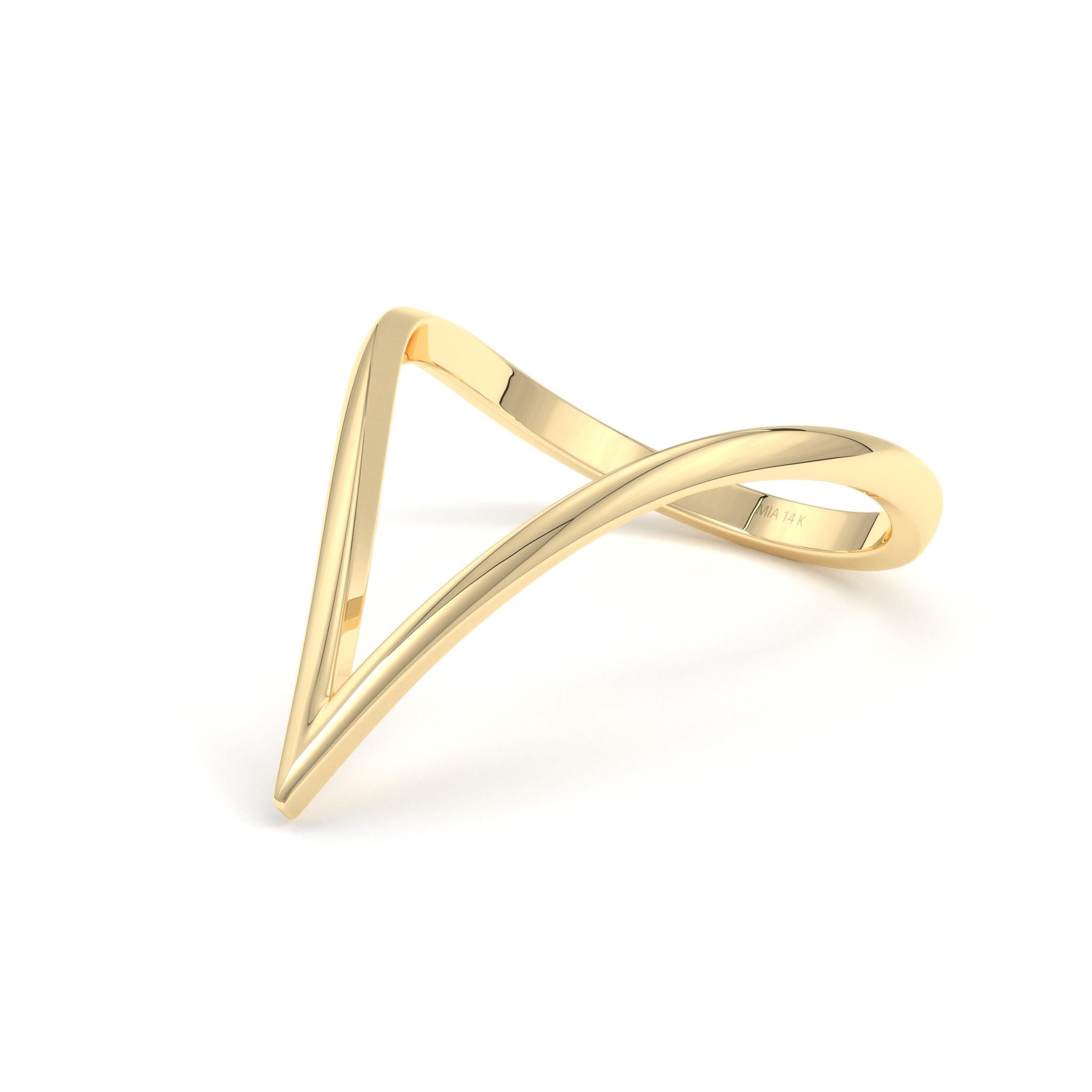 chevron gold band