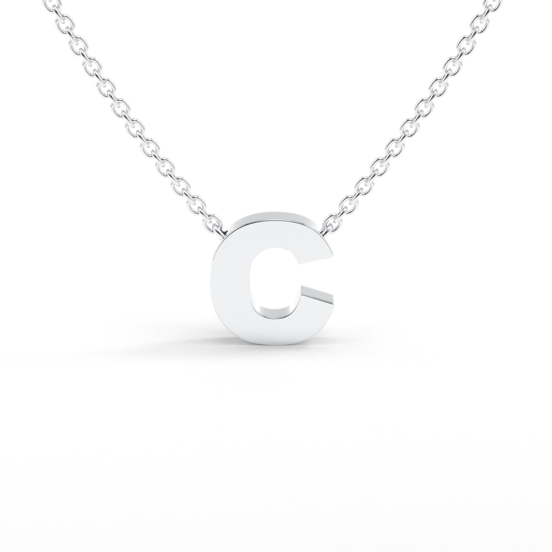 Gold Initial Necklace Minimalist Letter Pendant Jewelry