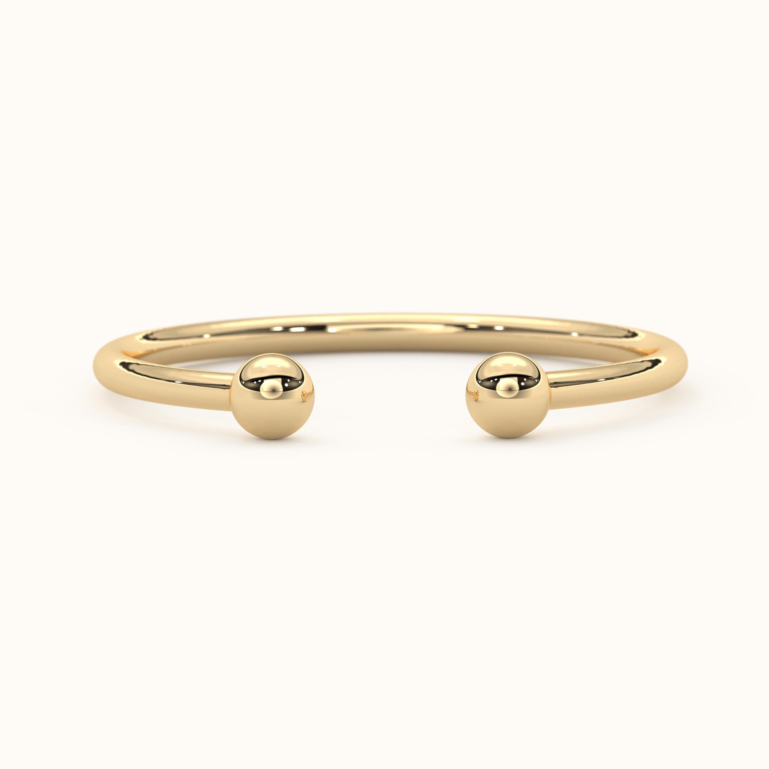 Adjustable Open Cuff Solid Gold Ring