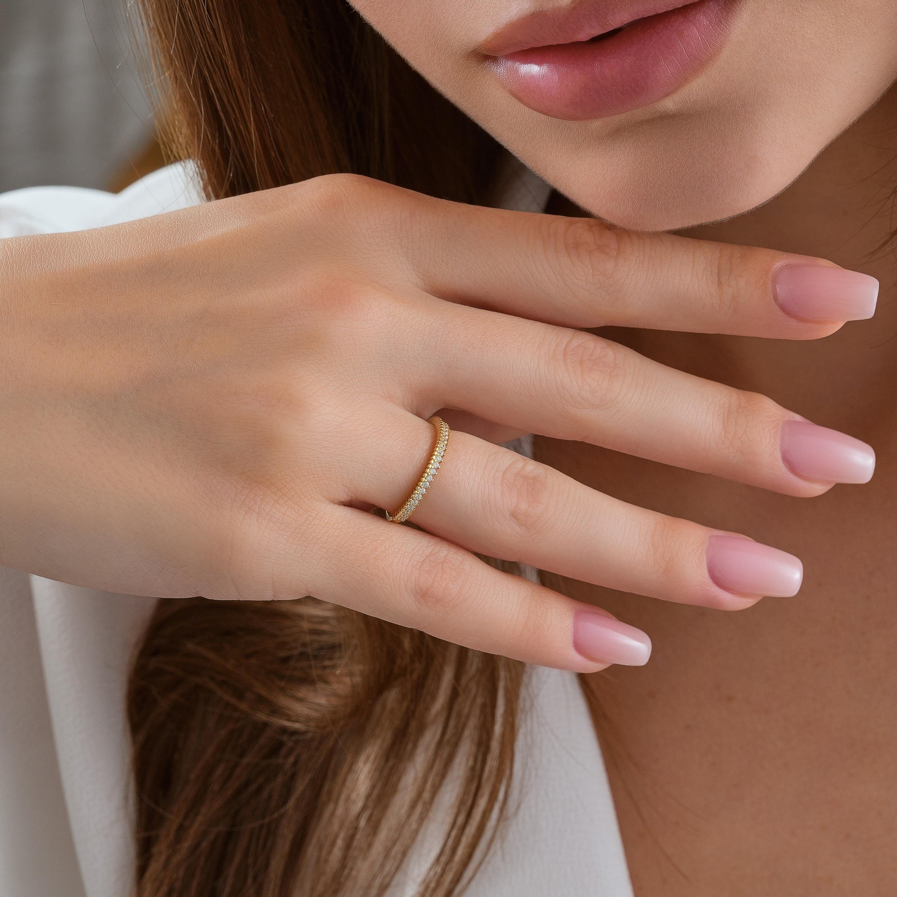 Half Eternity Gold Ring