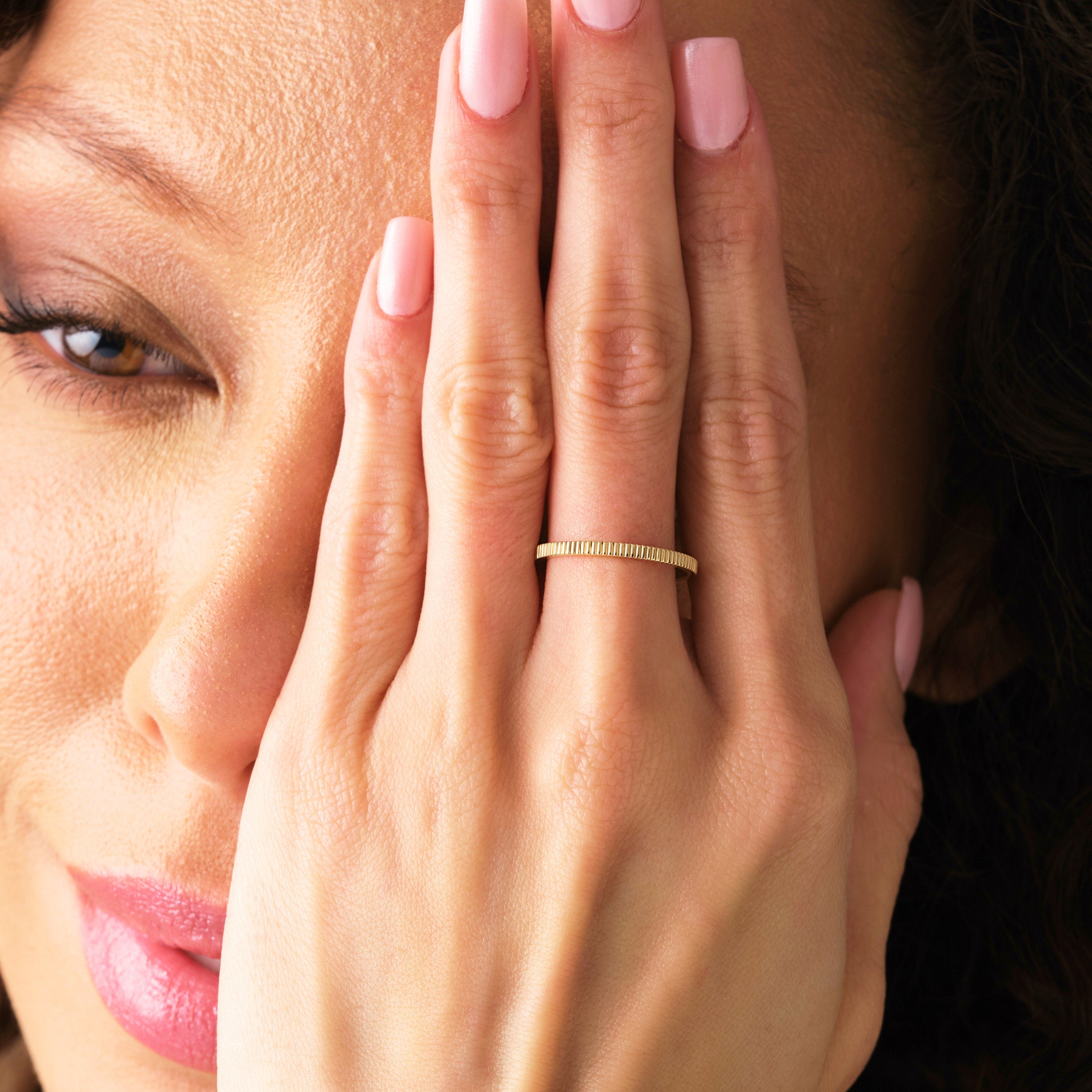 Solid Gold Wedding Band Minimalist Solid Ring