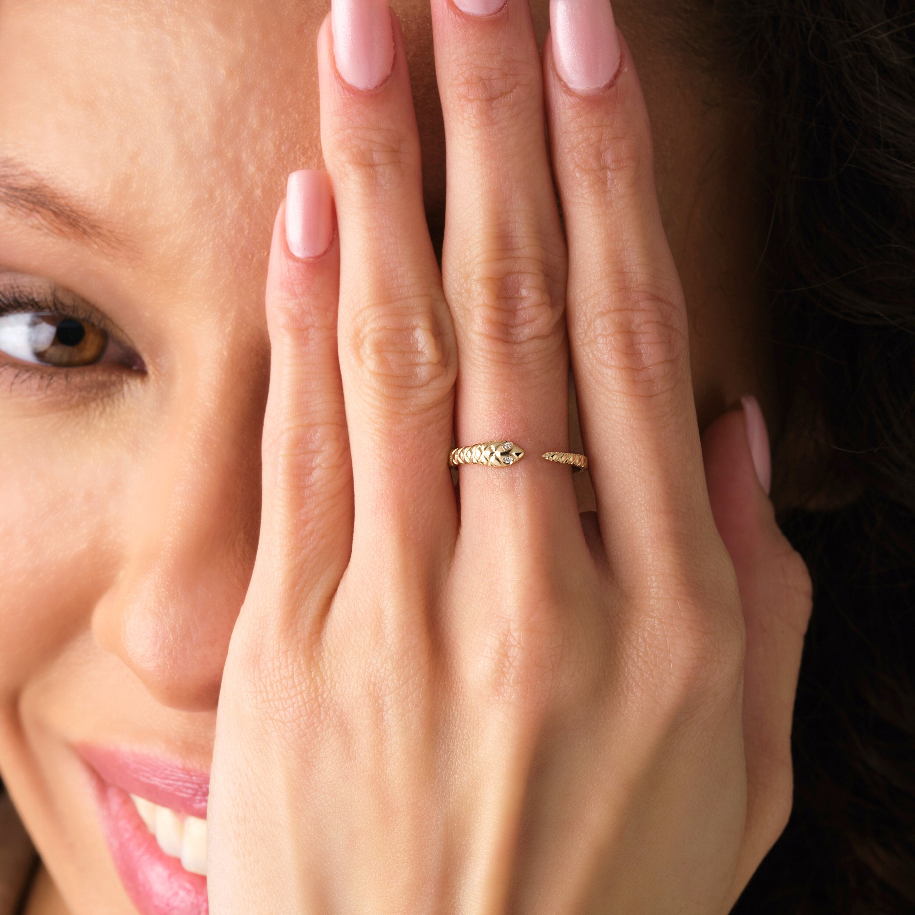 Solid Gold Snake Ring Solid Gold Serpent Band
