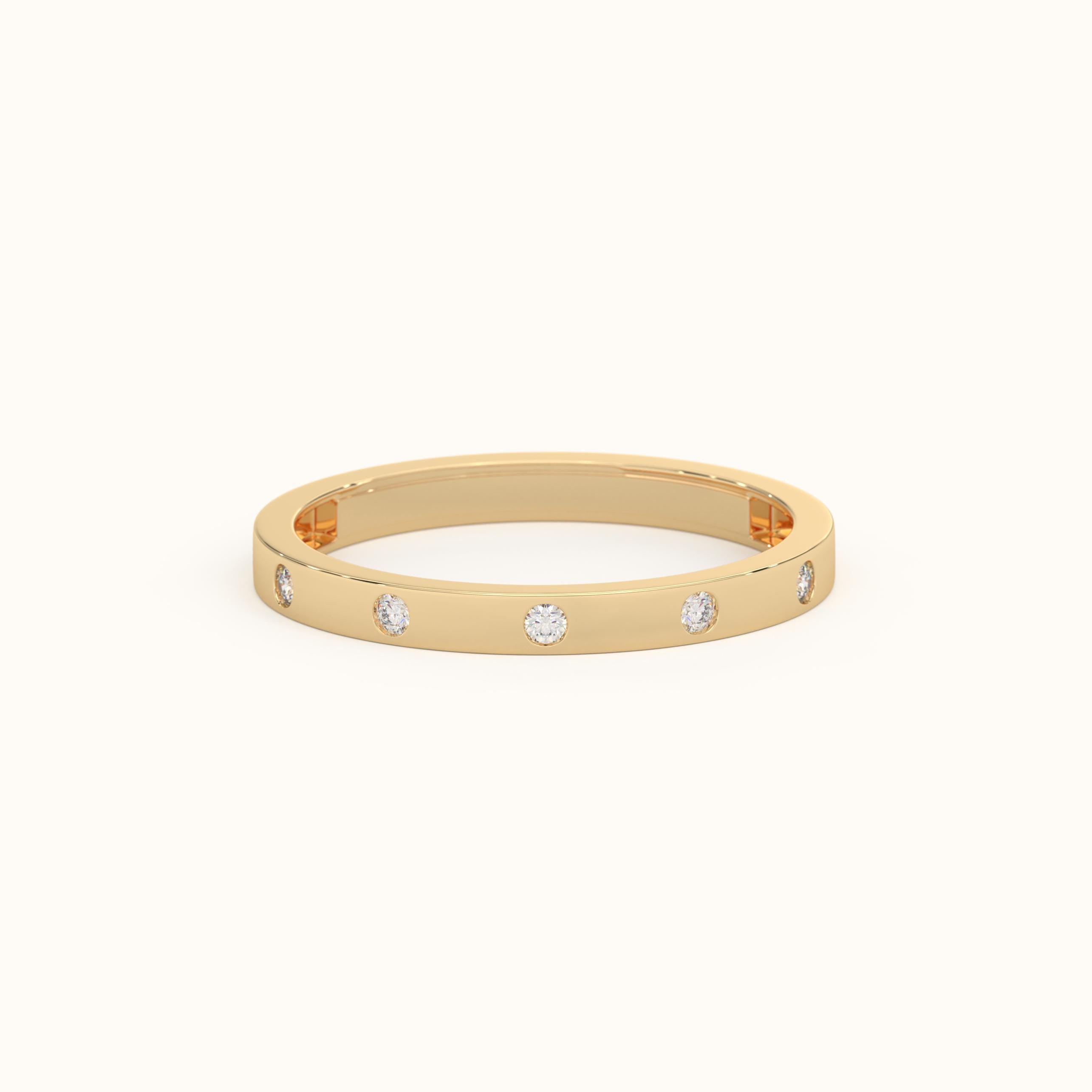 Solid Gold Diamond Band