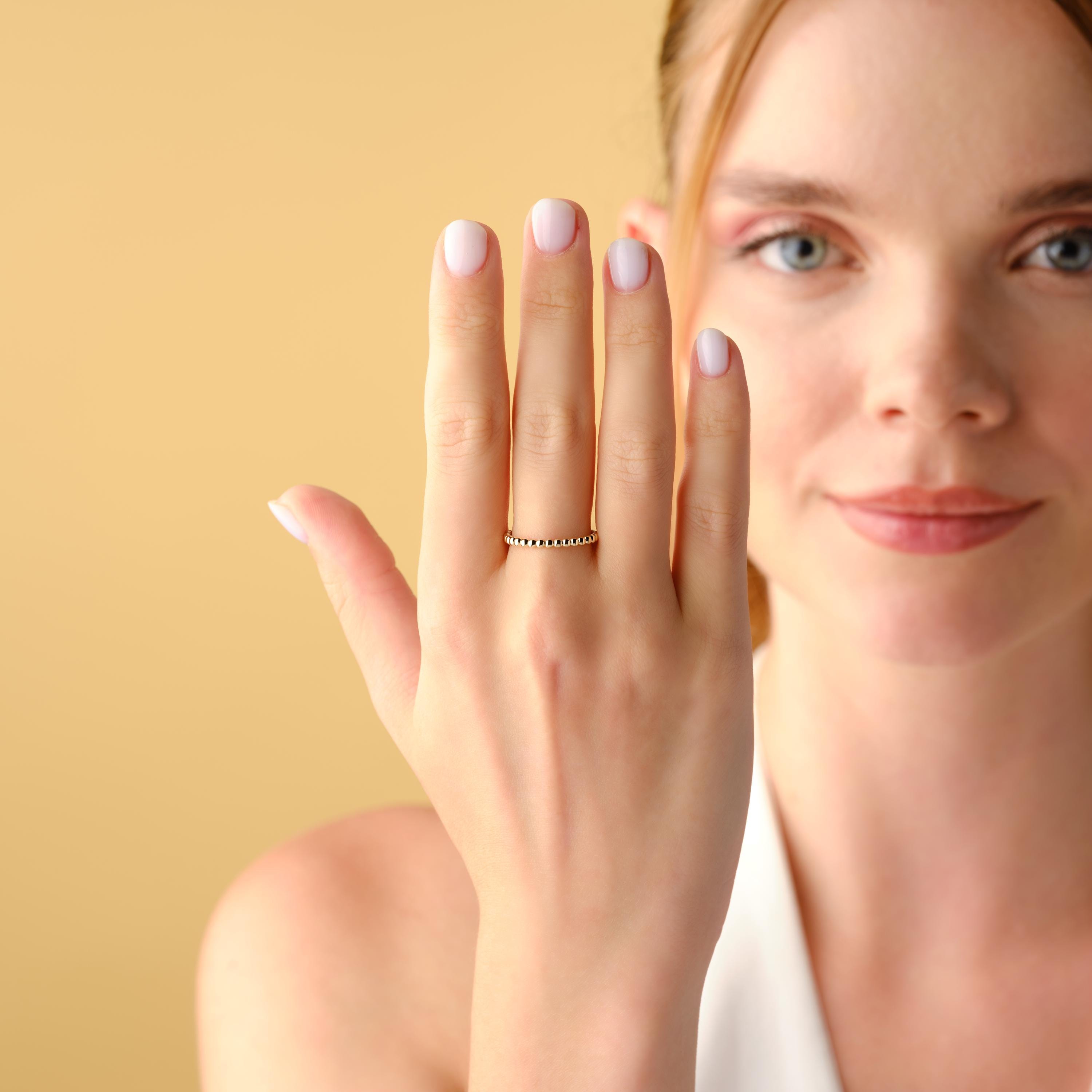 Solid Gold Stackable Wedding Ring