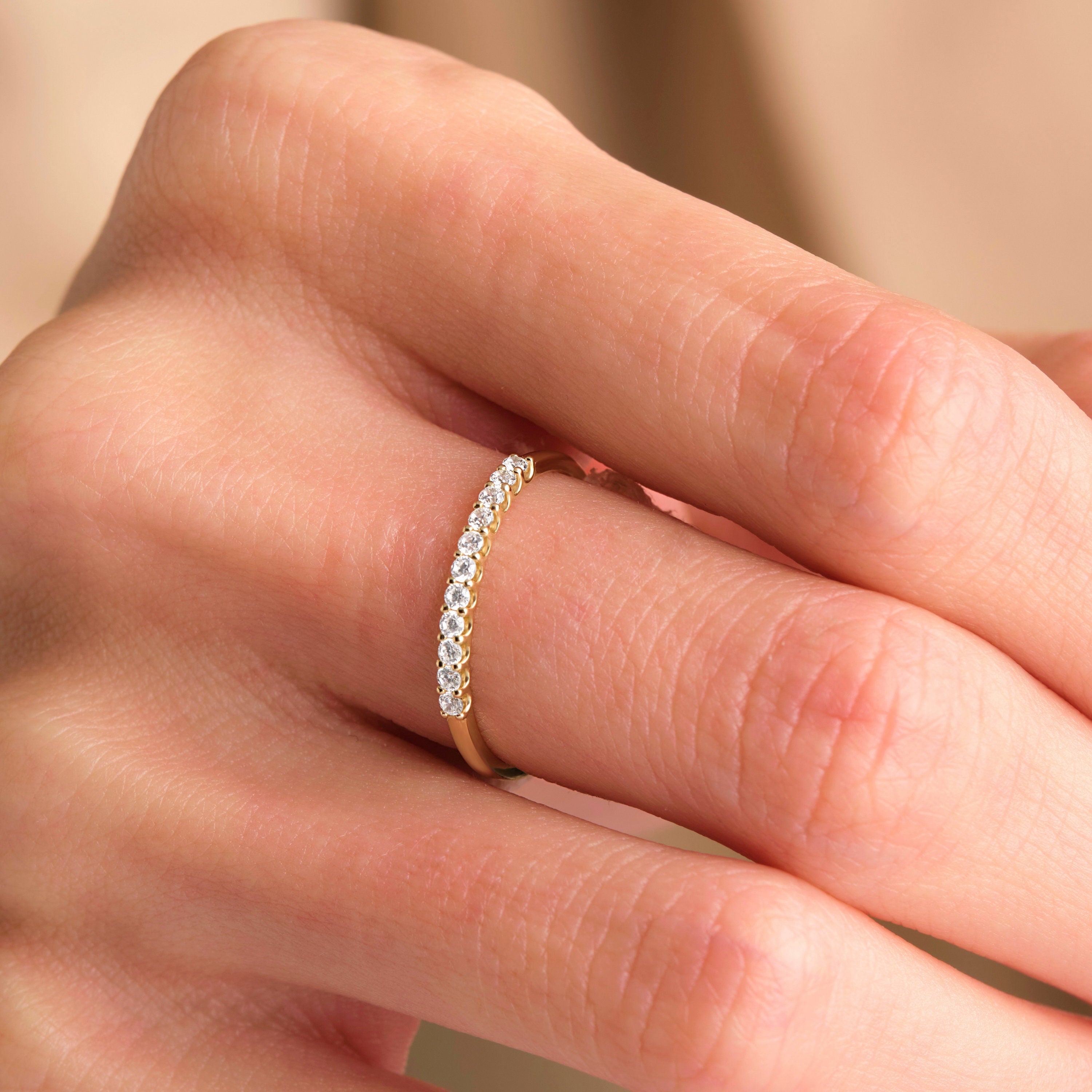 Dainty Diamond Engagement Ring