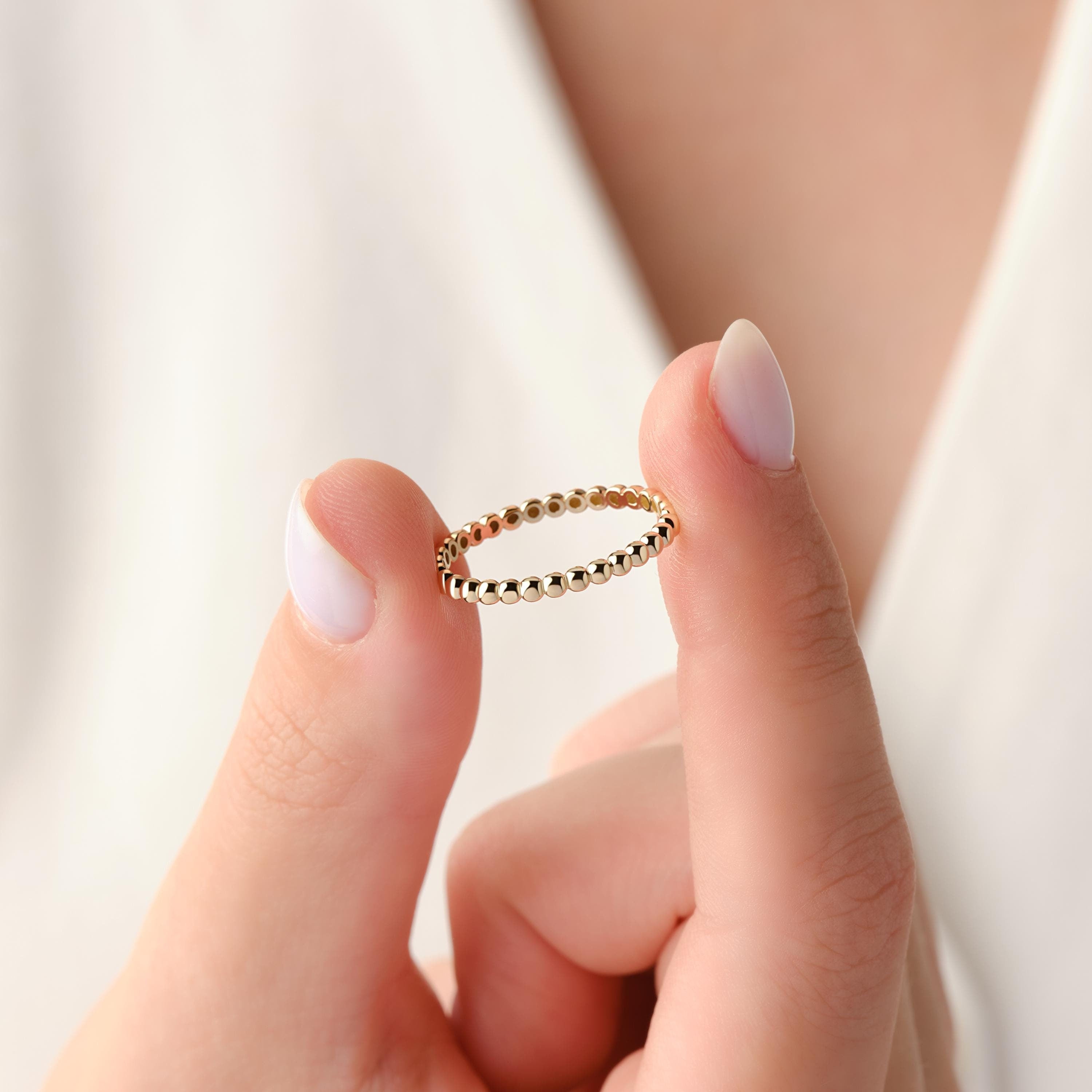 Solid Gold Stackable Wedding Ring