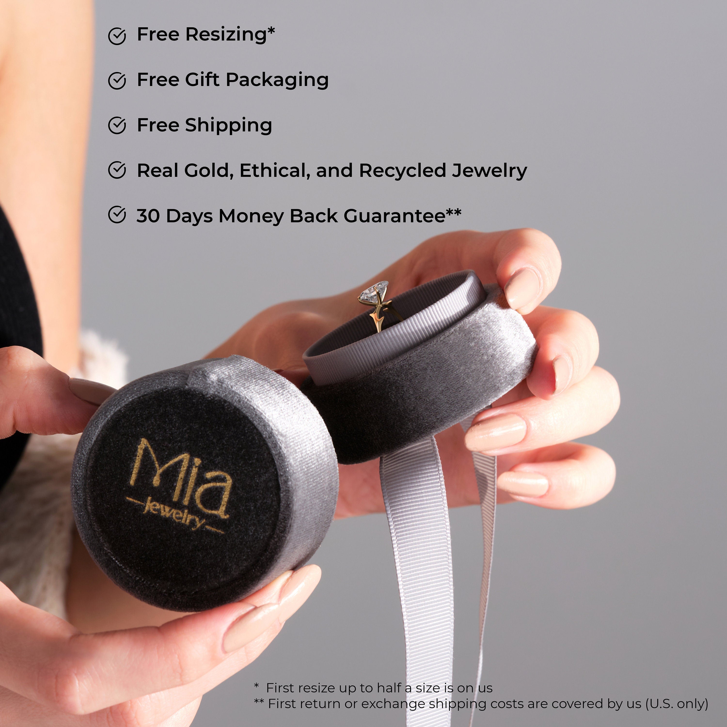 Solid Gold Textured Ring