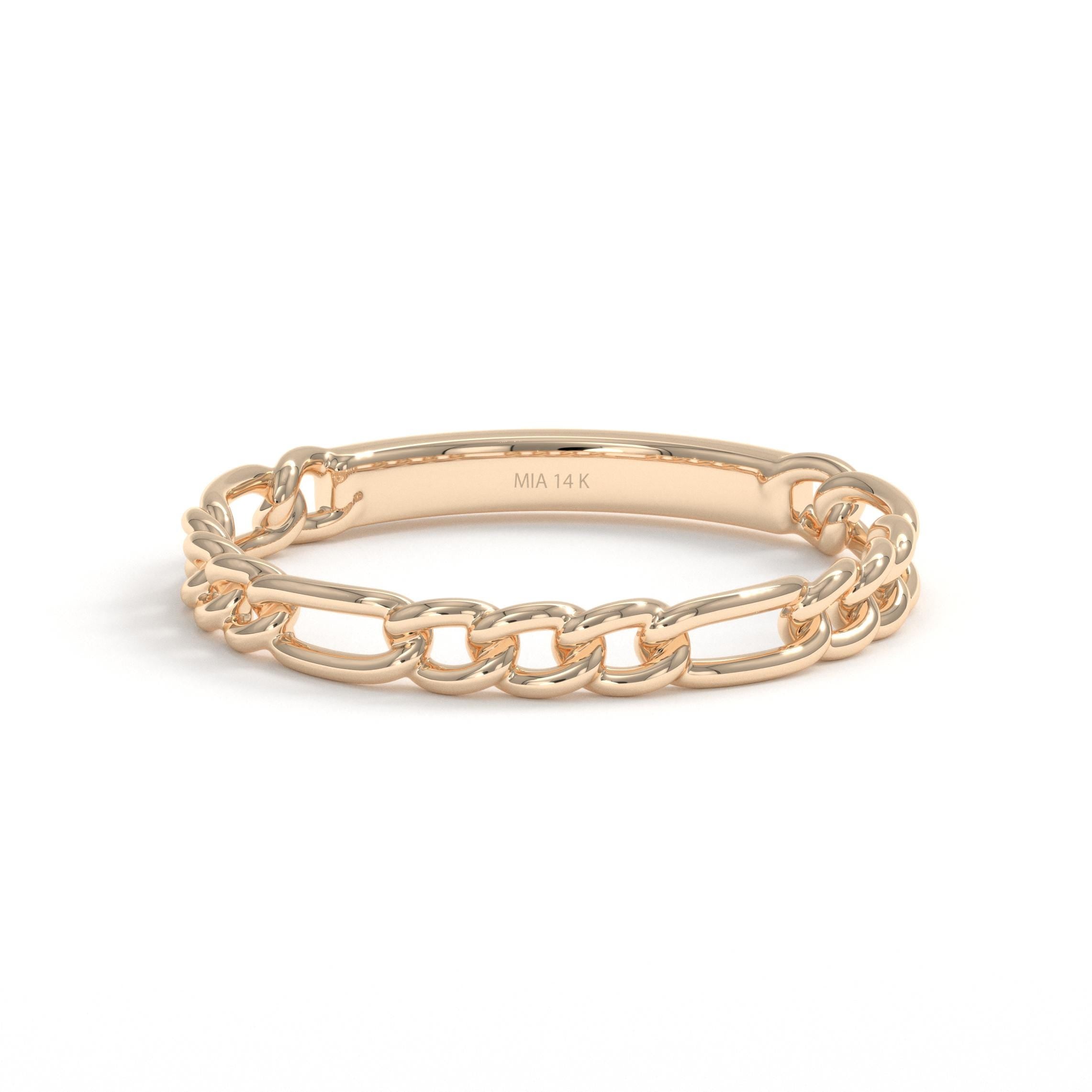 rose gold chain ring