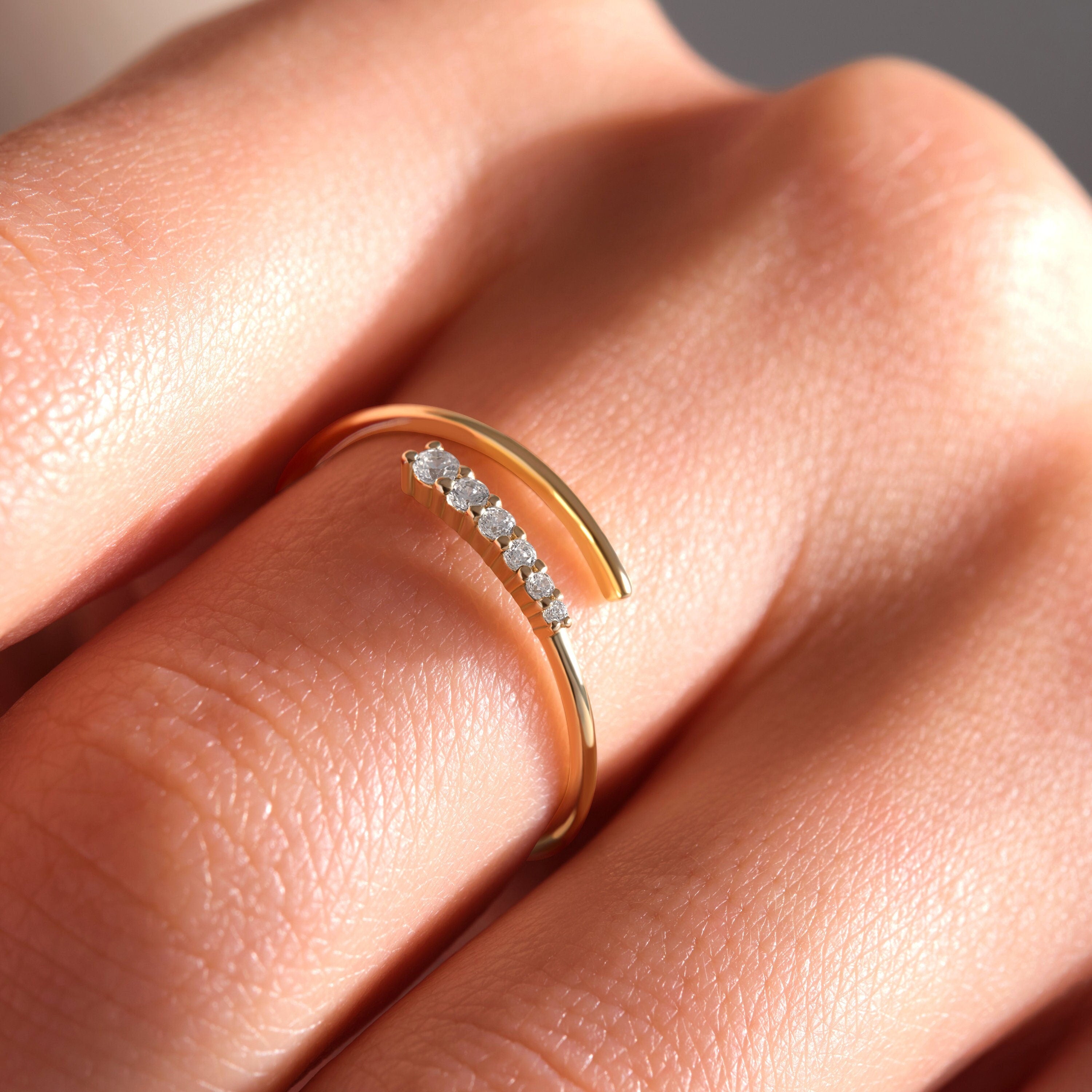 Gold Spiral Open Ring