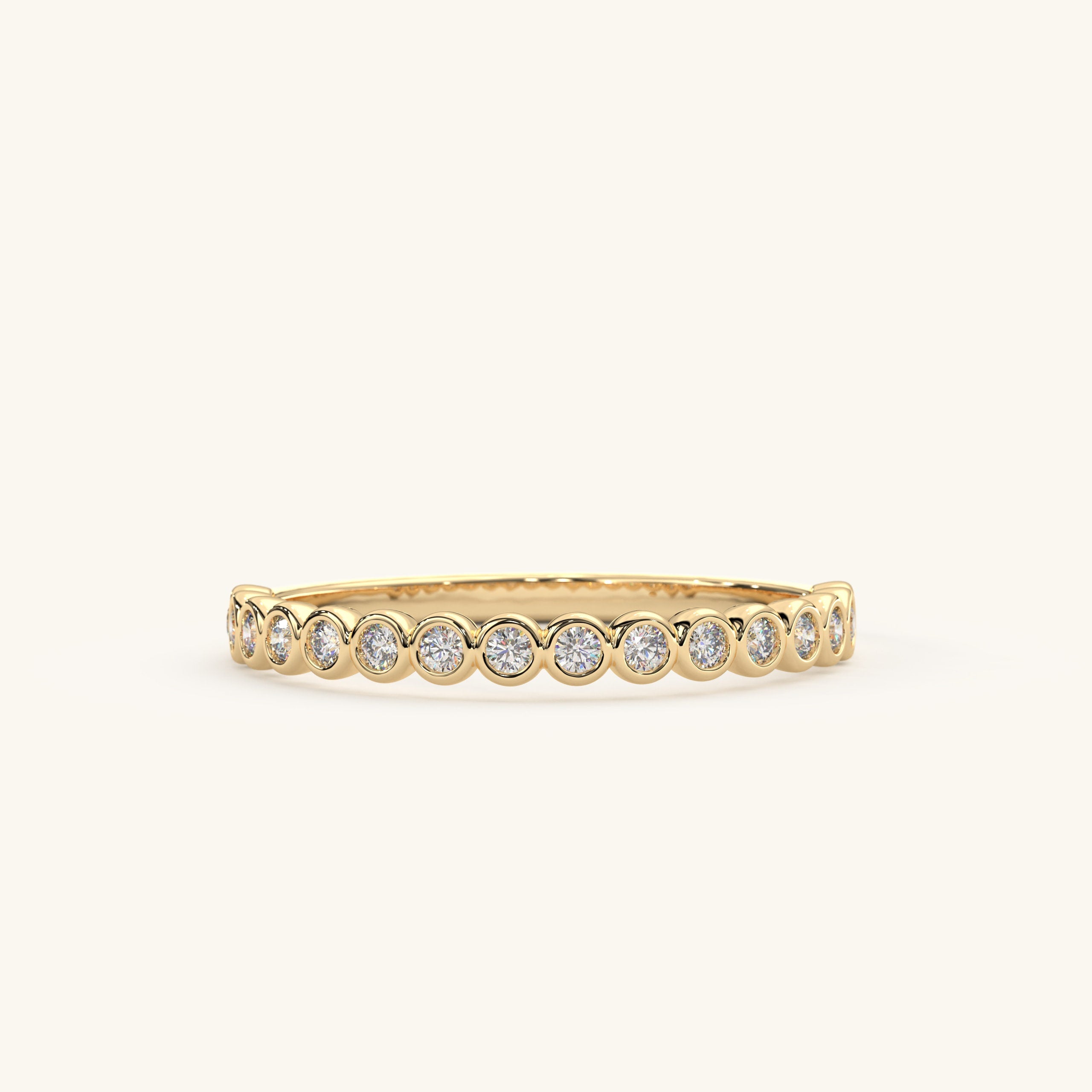 Half Eternity Ring Bezel Set Diamond Band
