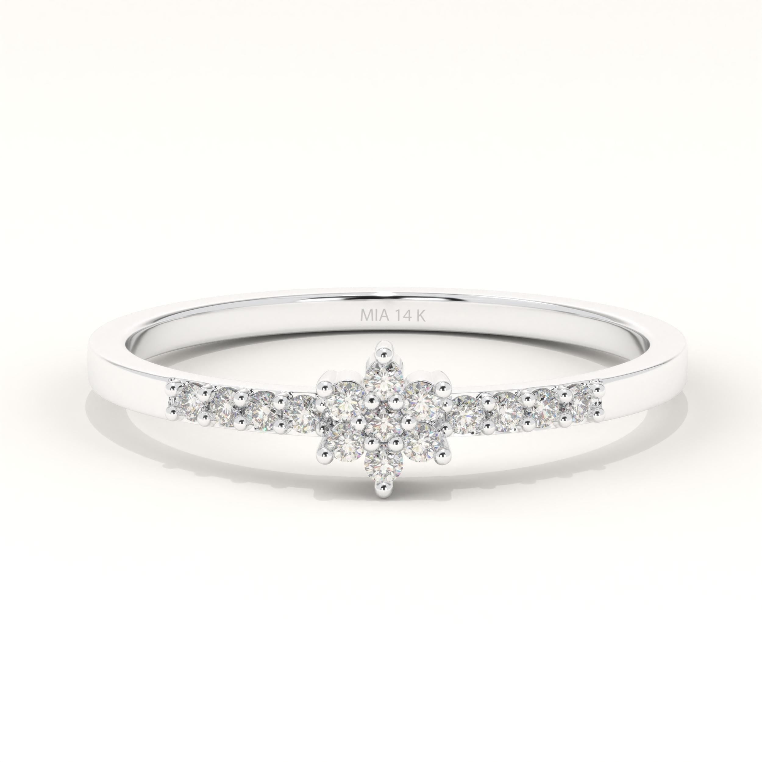 Daisy Solid Gold Ring