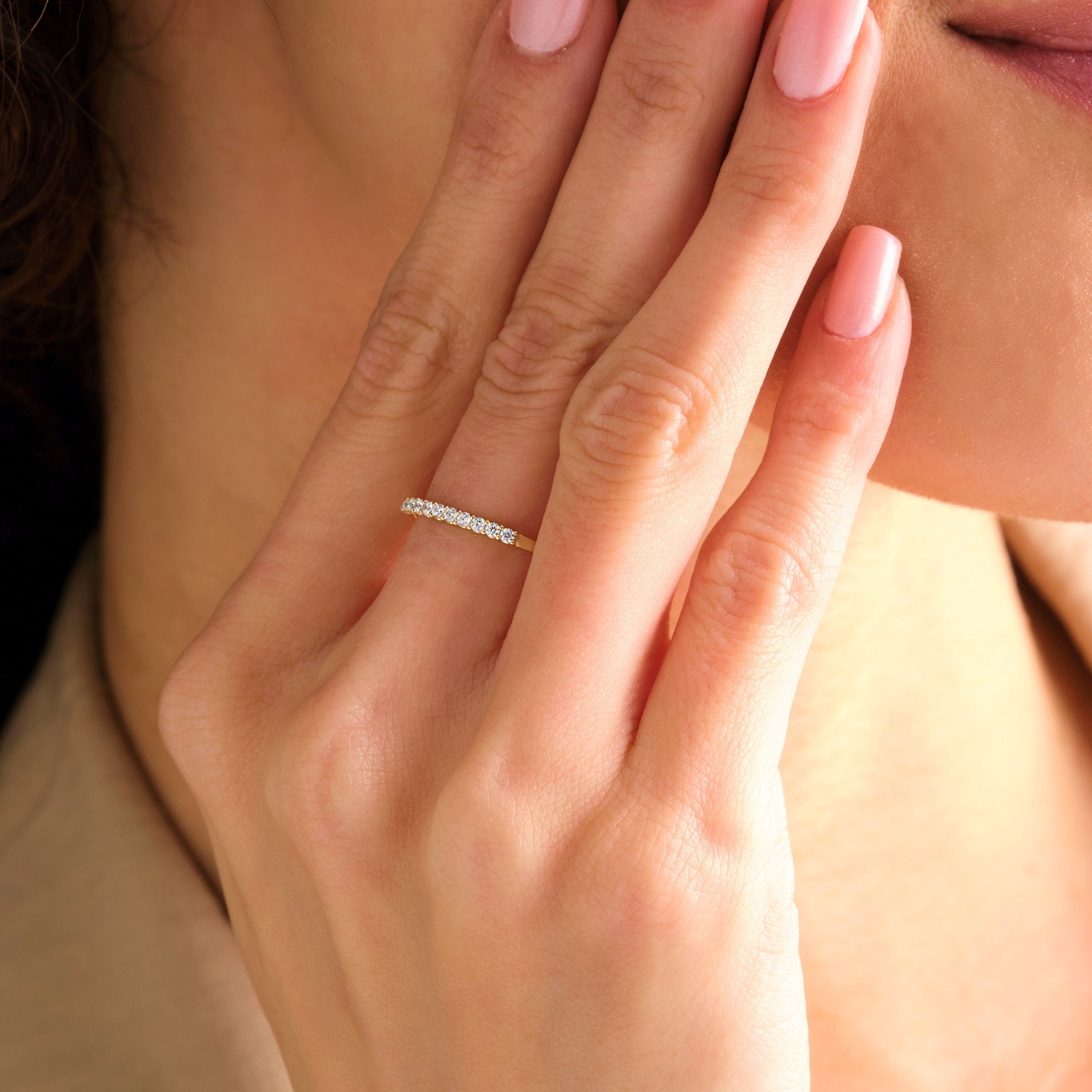 Dainty Diamond Engagement Ring