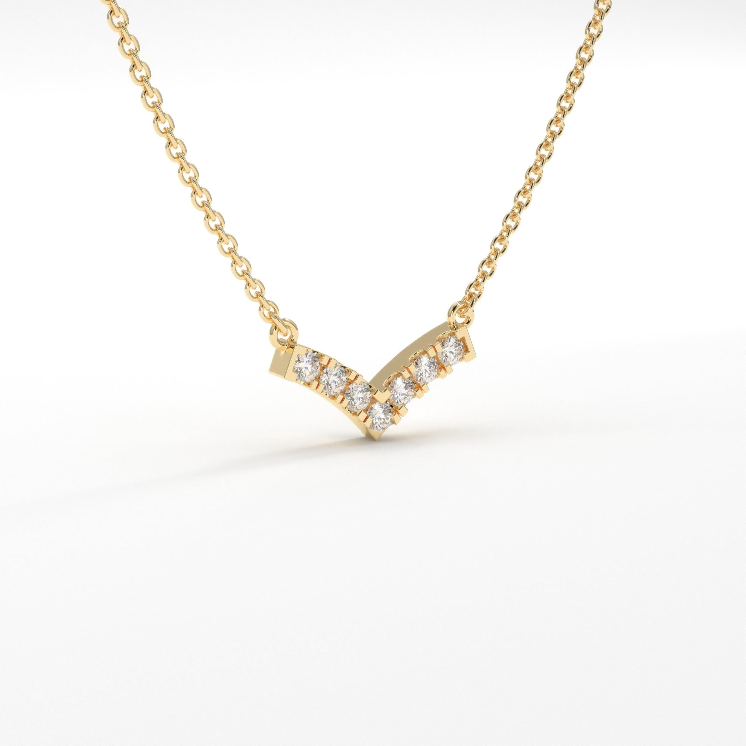 V pendant necklace