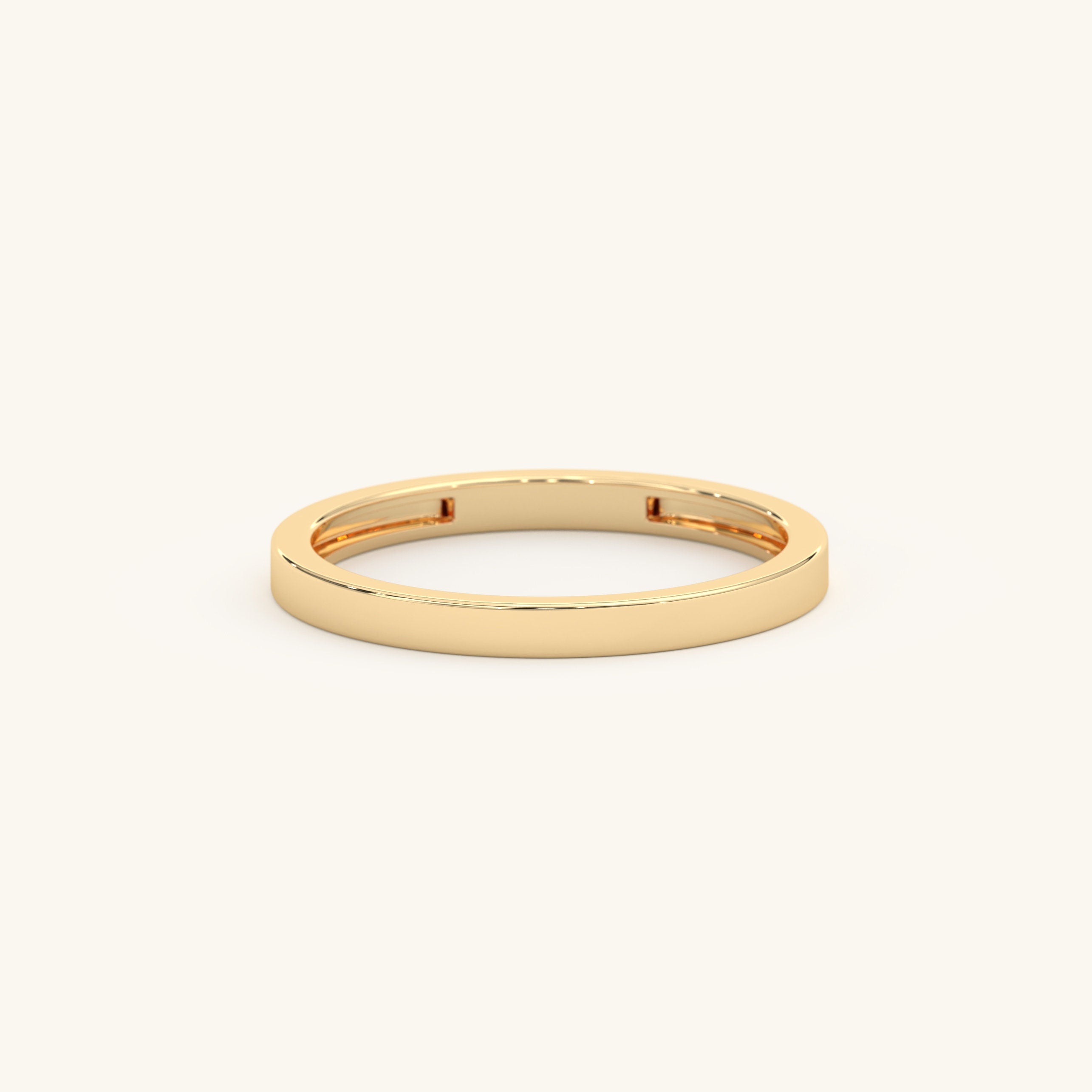 Gold Wedding Band – Custom Handmade Plain Gold Band