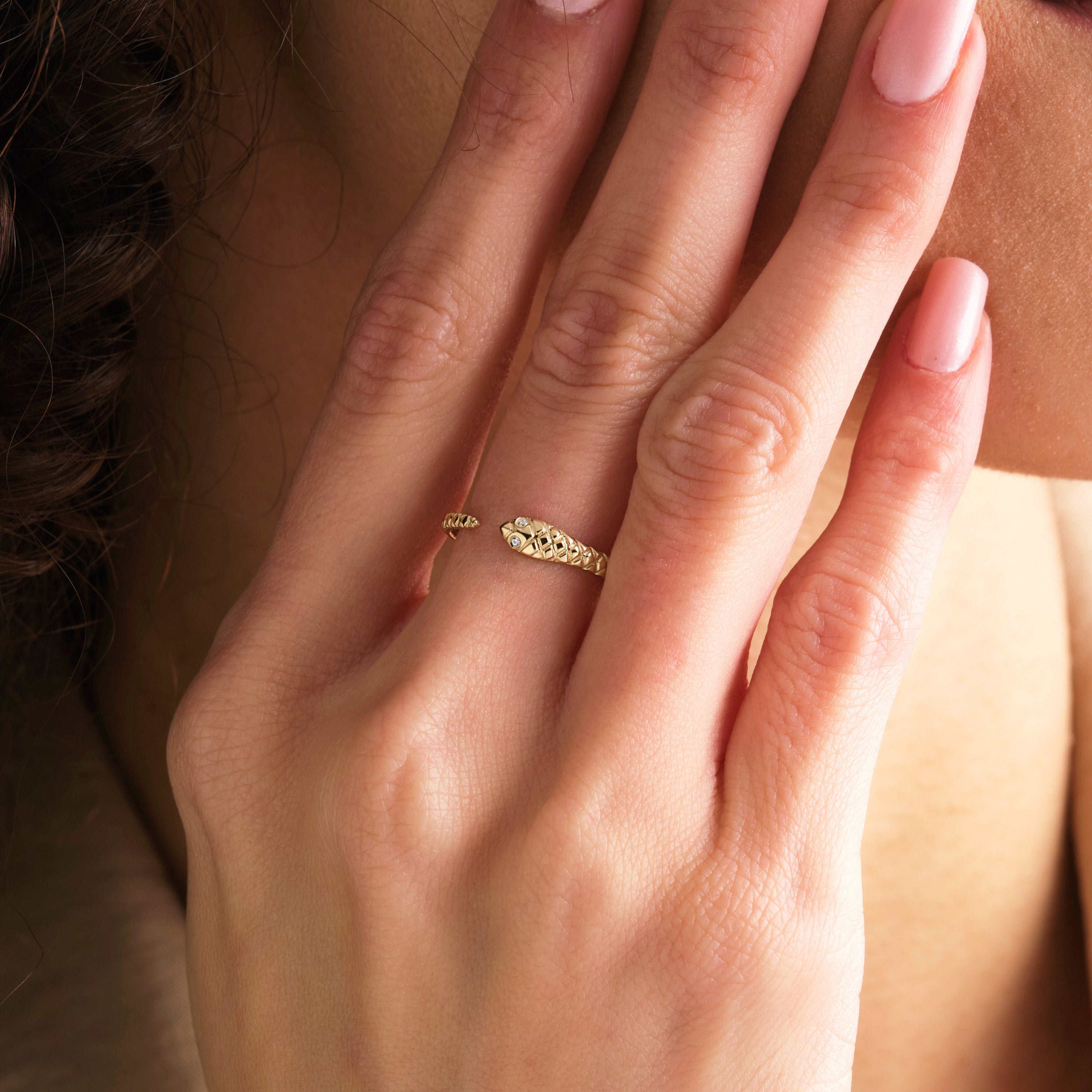 Solid Gold Snake Ring Solid Gold Serpent Band