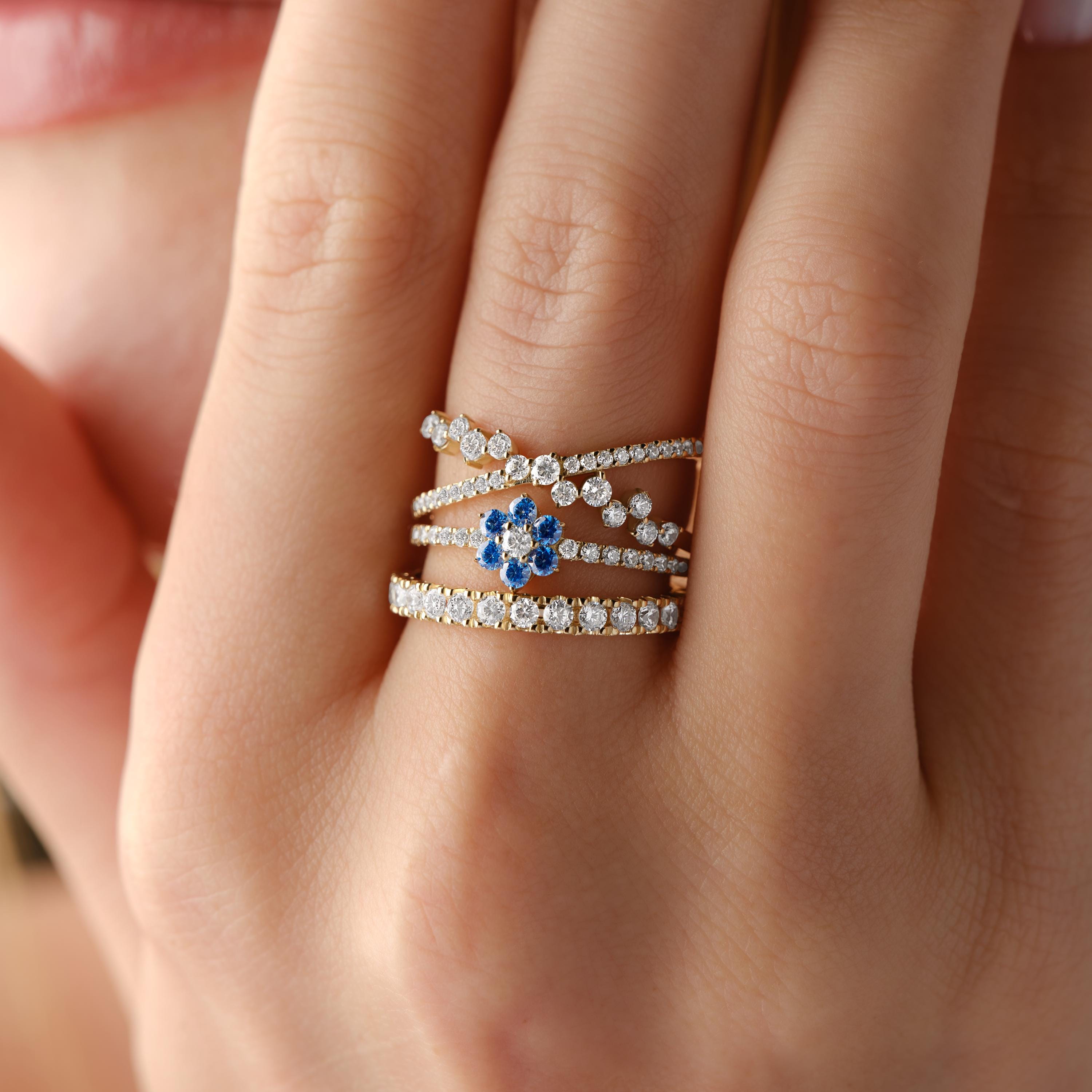 Criss Cross Diamond Ring