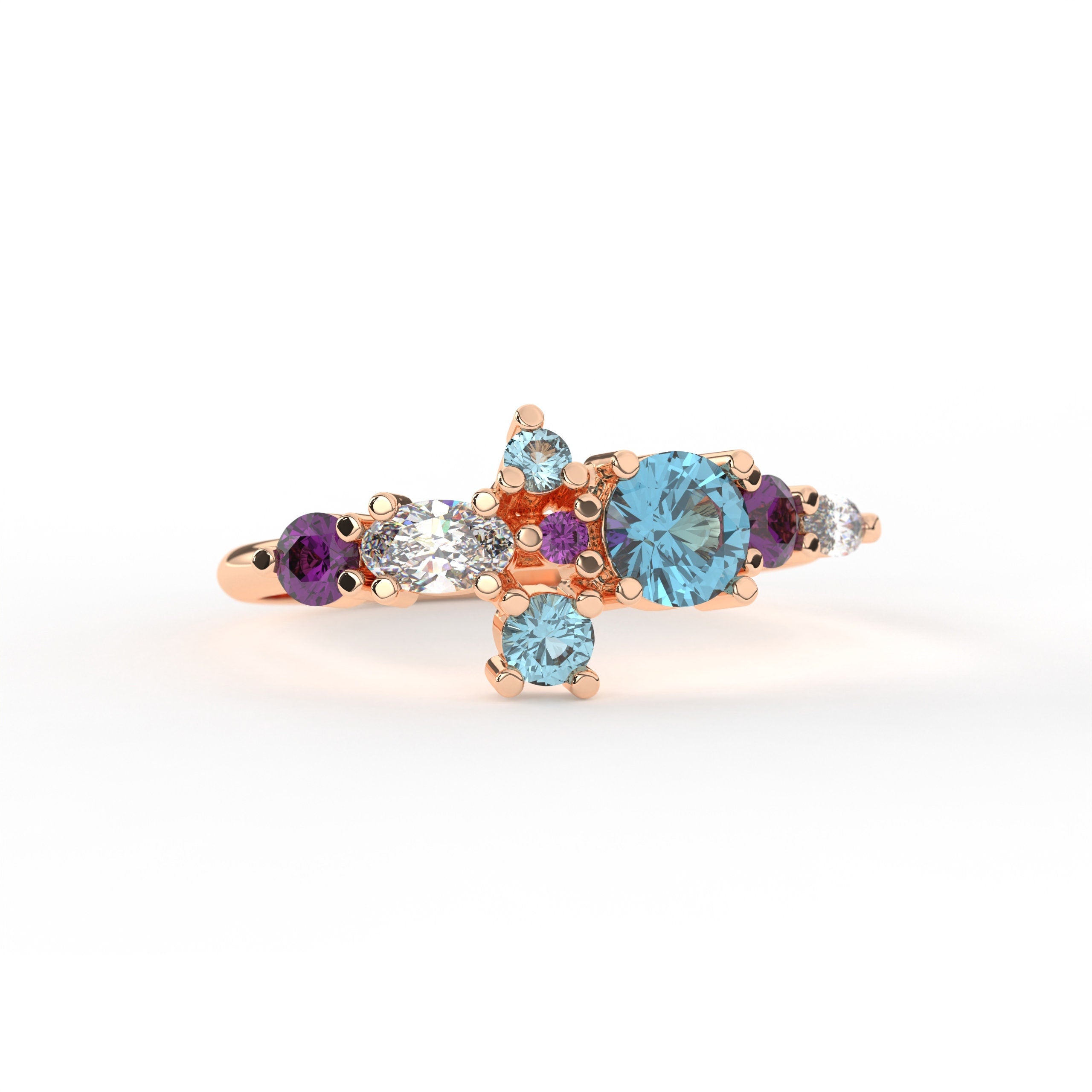 Solid Gold Birthstone Ring