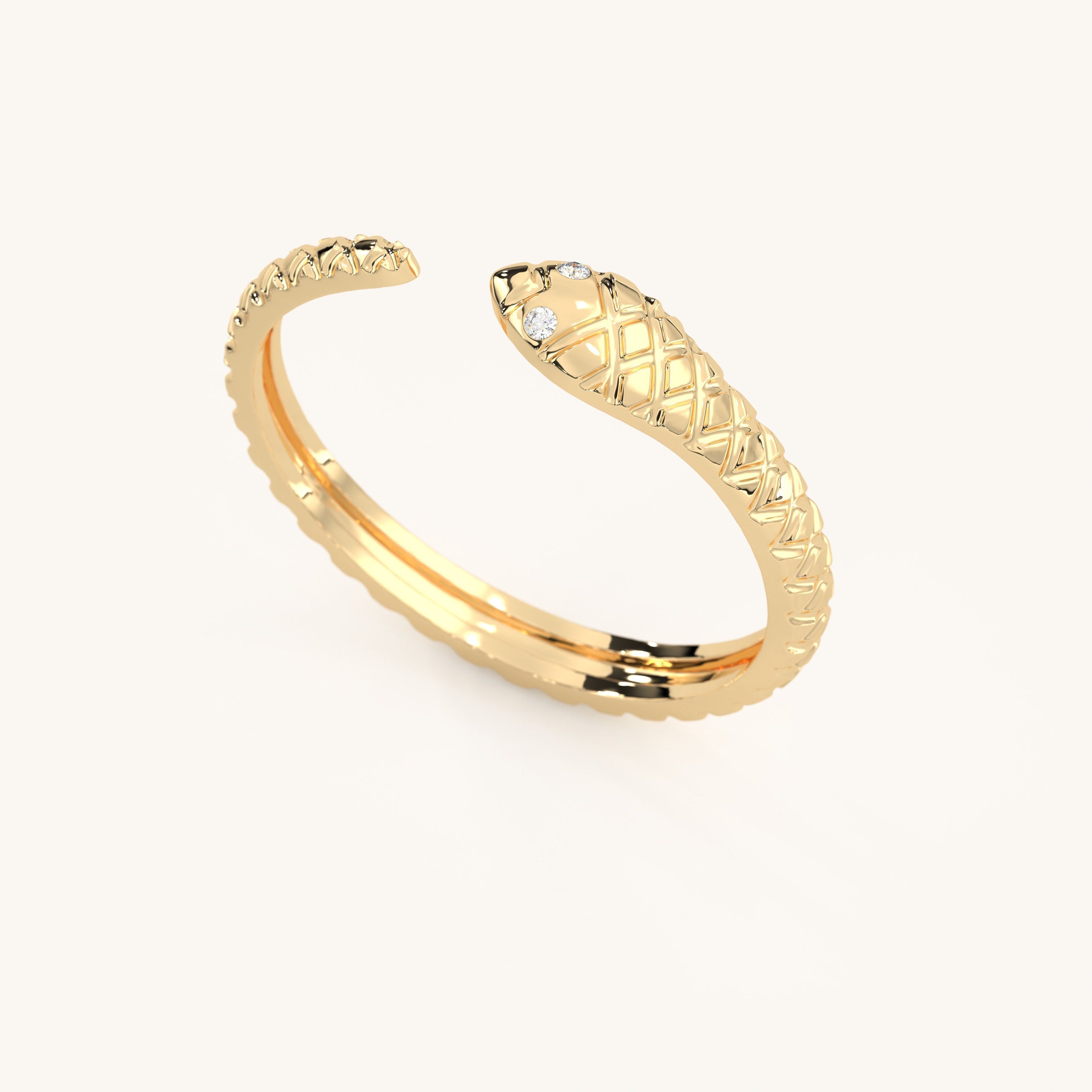 Solid Gold Snake Ring Solid Gold Serpent Band
