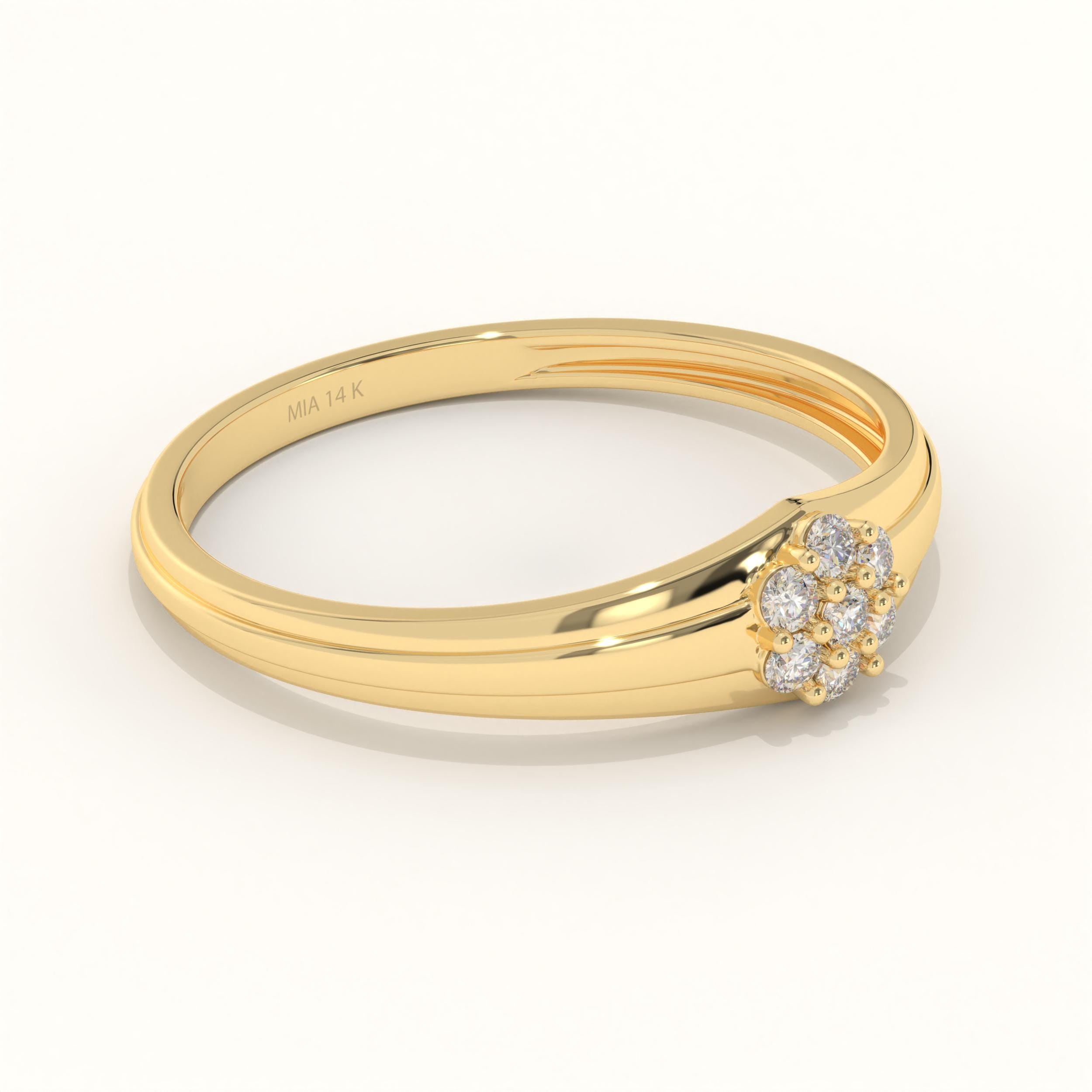 solid gold floral diamond gift for mother