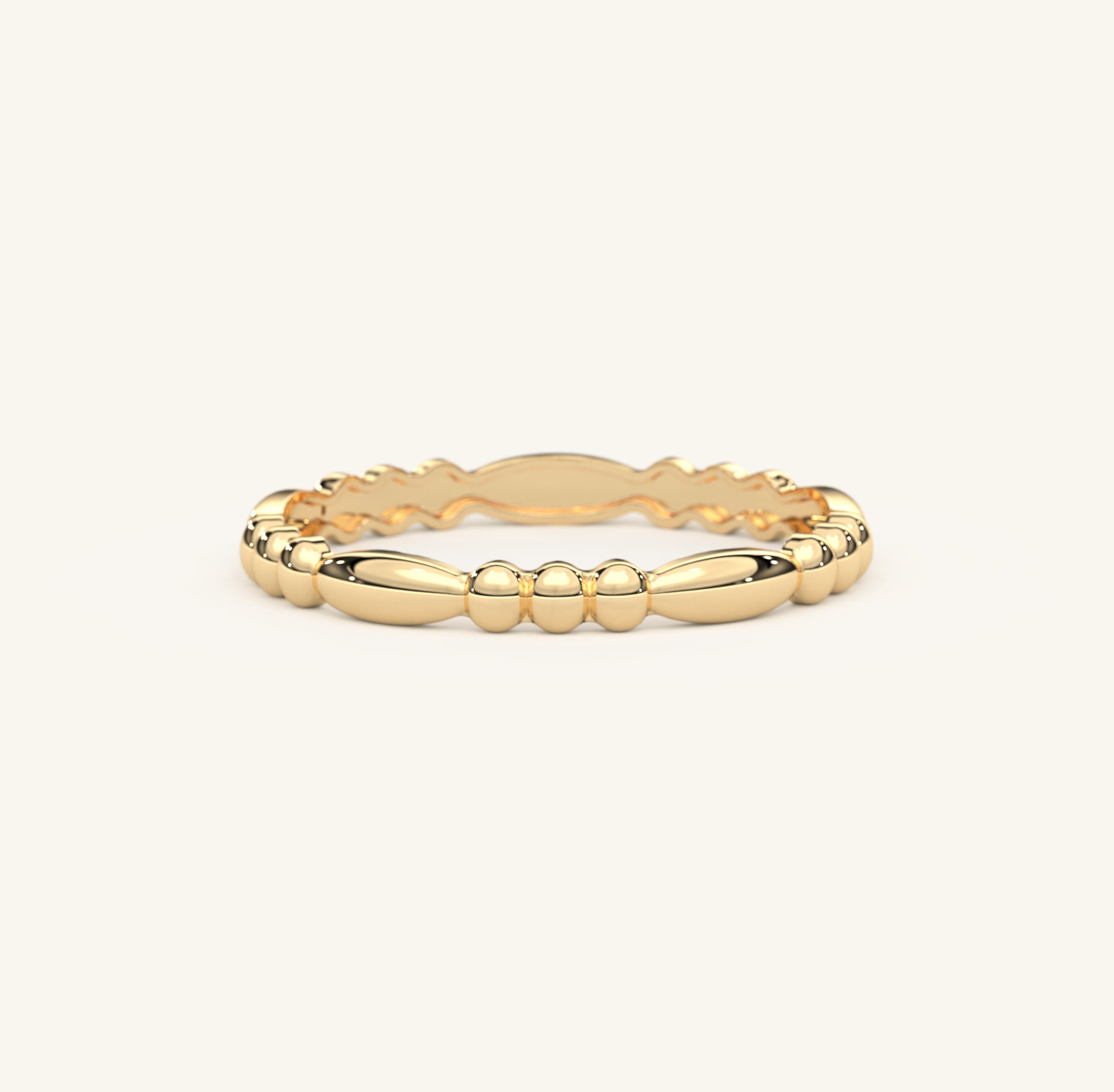 Solid Gold Marquise Wedding Ring